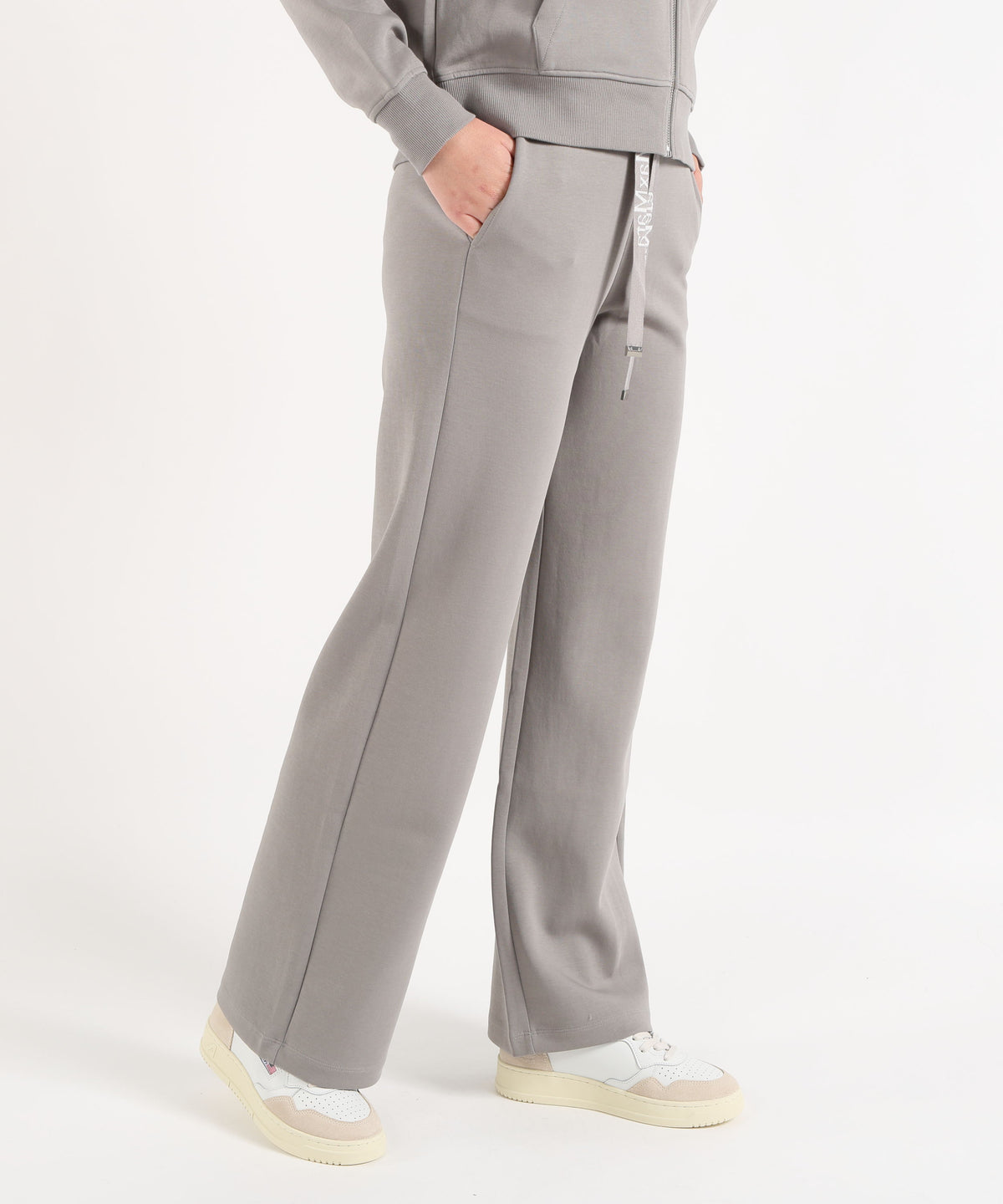 'S MAX MARA Pantalone Wide Leg in Jersey Double di Cotone
