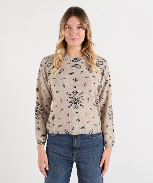 Maglie ABSOLUT CASHMERE pull ariane print
Maglione girocollo in cashmere Tortora | ABSOLUT CASHMERE