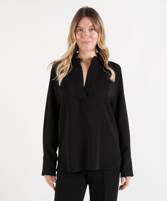 SEVENTY Blusa in cady con scollo a V
