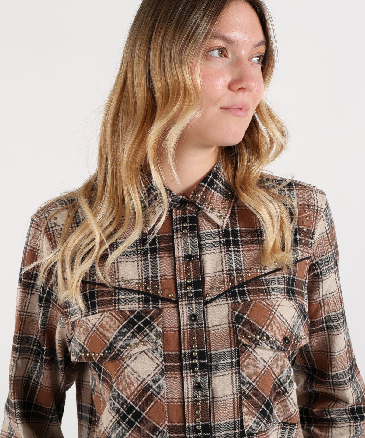 P.A.R.O.S.H. CAMICIA WESTERN CON BORCHIE