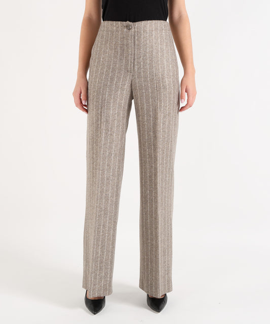 Pantaloni SEVENTY Pantalone lungo relax in fantasia Fango | SEVENTY