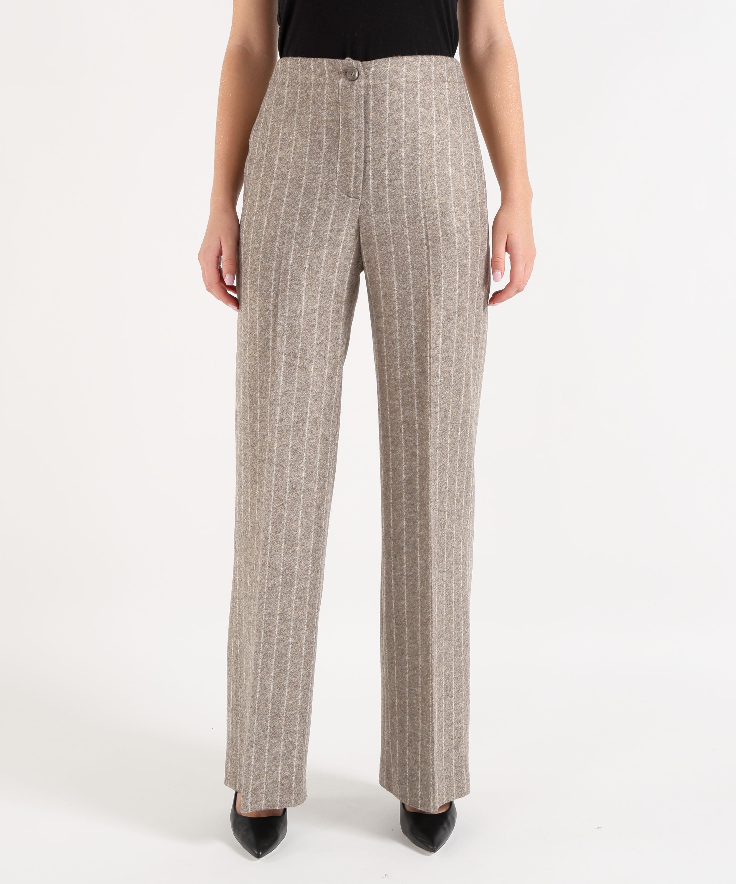 Pantaloni SEVENTY Pantalone lungo relax in fantasia Fango | SEVENTY