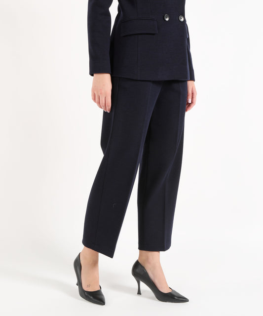 Pantaloni SEVENTY Pantalone elasticato in maglia armaturata Blu | SEVENTY