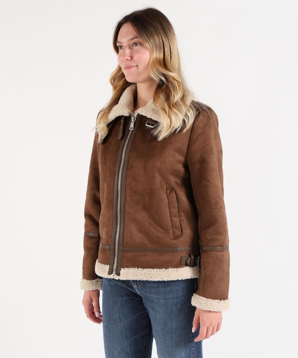 LAUREN RALPH LAUREN Camel jacket in eco-suede