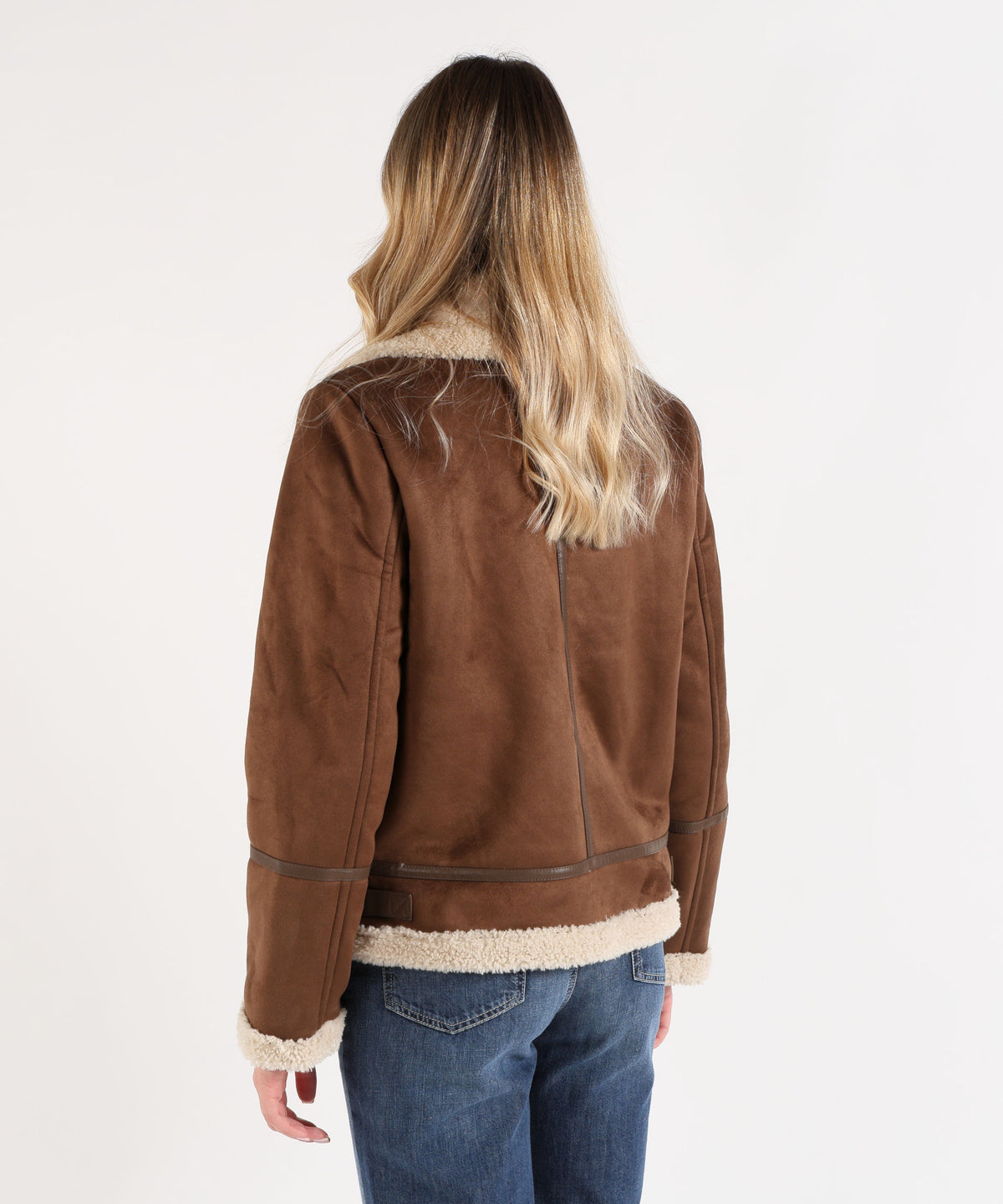 Bomber jackets LAUREN RALPH LAUREN Camel jacket in eco-suede Marrone | LAUREN RALPH LAUREN