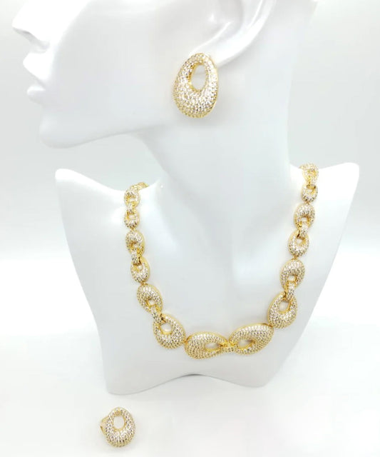 Set ENZO RUSSO Crystal Cubic Zirconia Jewelry Set Oro | ENZO RUSSO