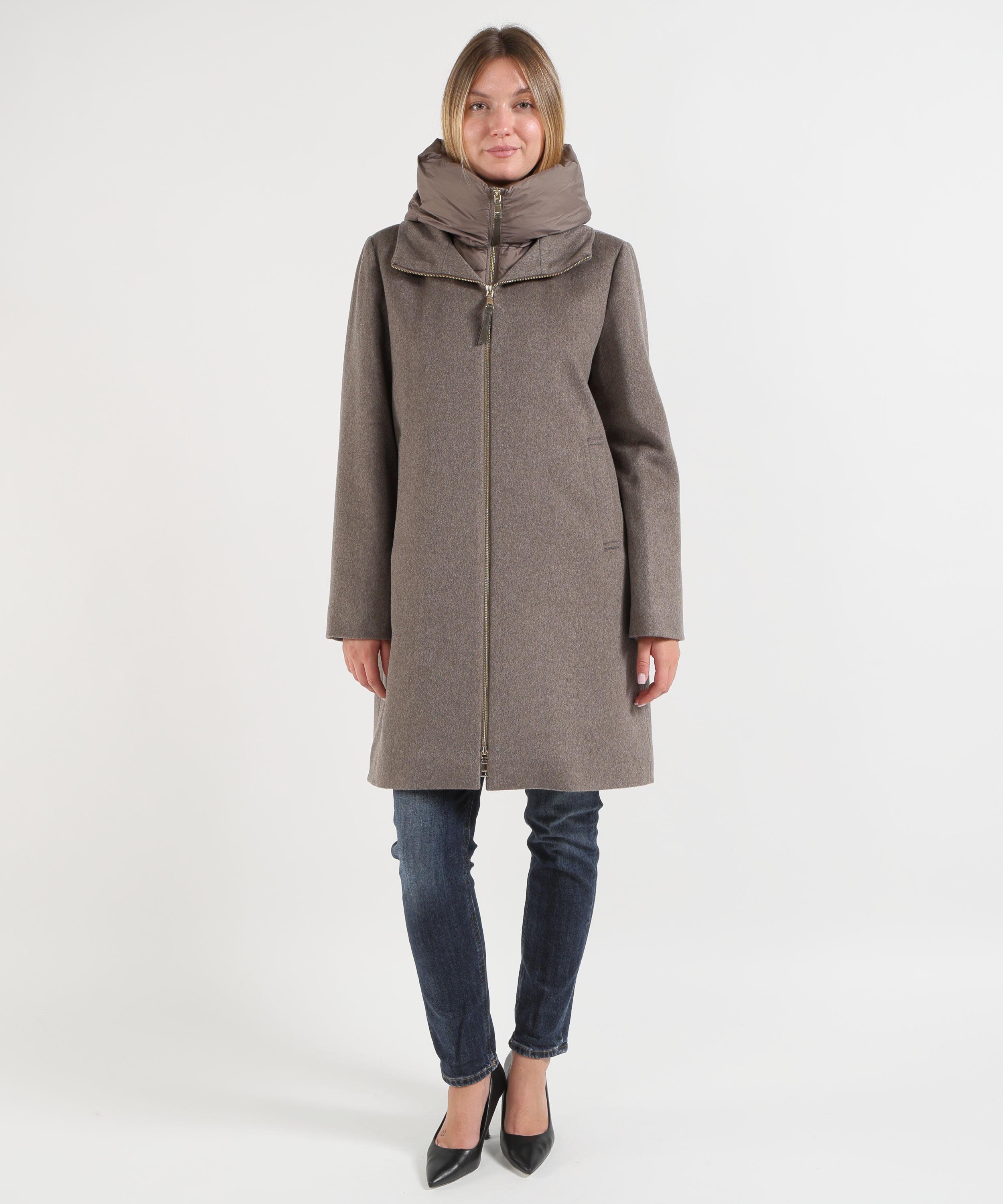 Giubbotti SEVENTY Cappotto lungo in panno Tortora | SEVENTY