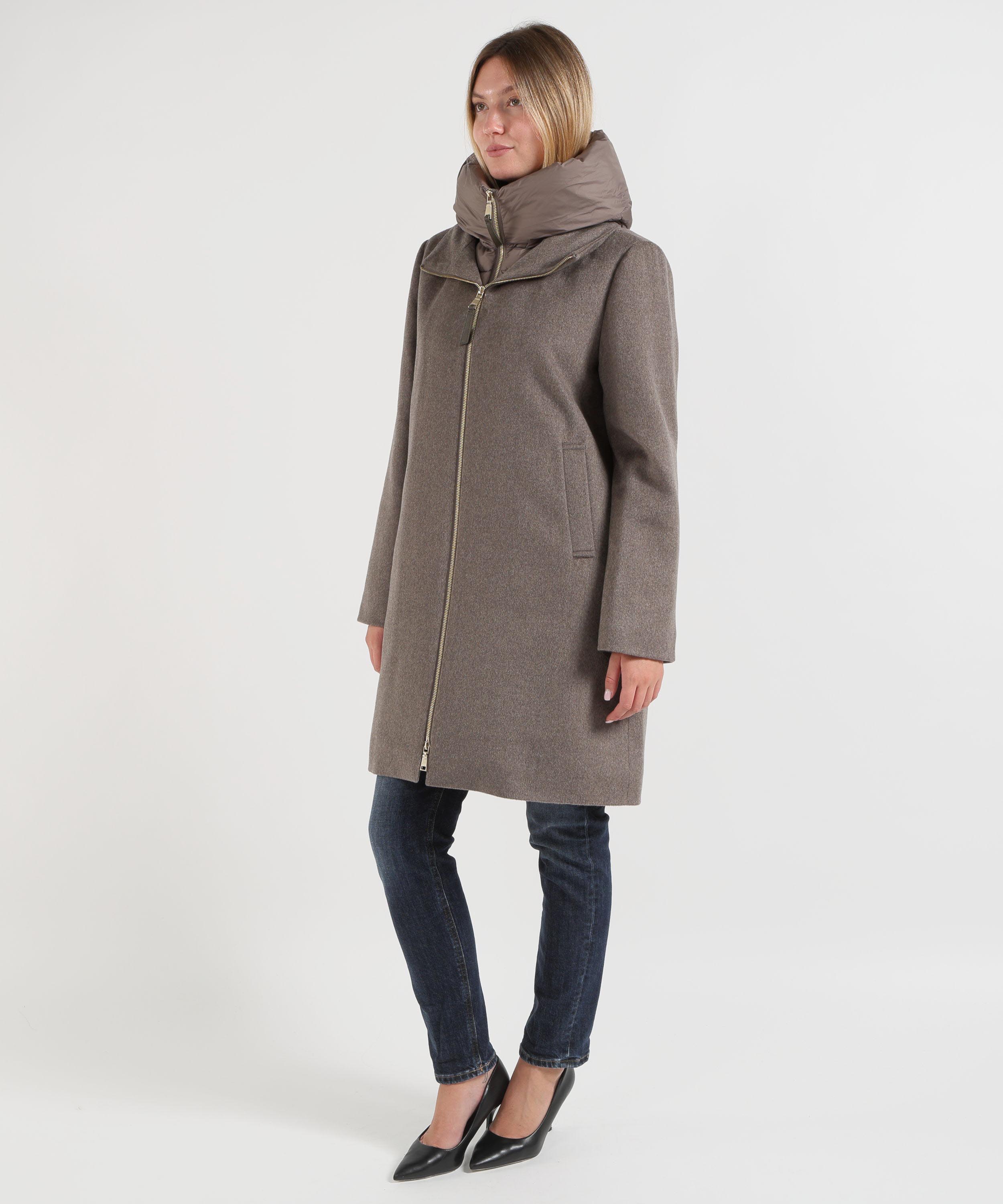 Giubbotti SEVENTY Cappotto lungo in panno Tortora | SEVENTY