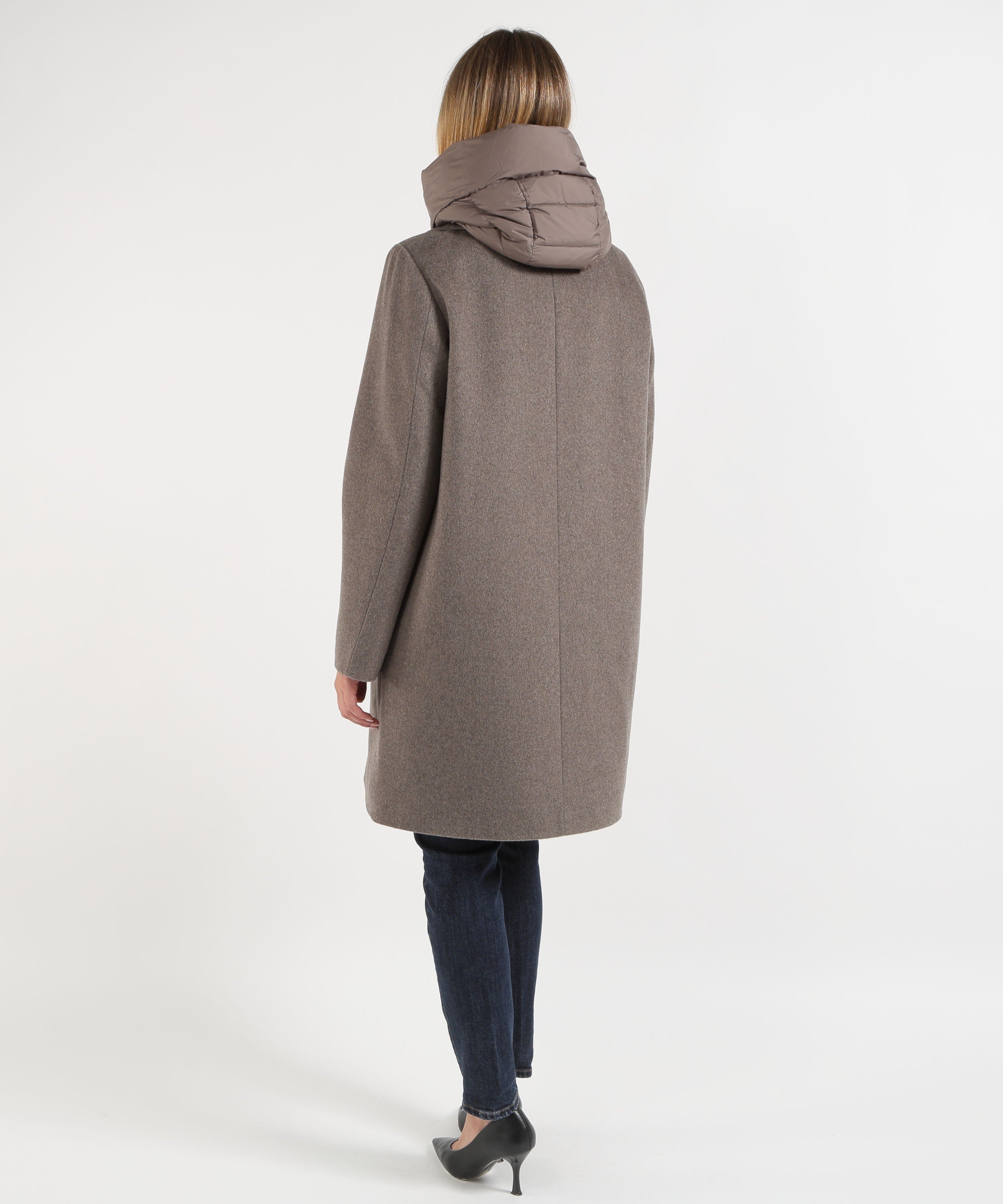Giubbotti SEVENTY Cappotto lungo in panno Tortora | SEVENTY