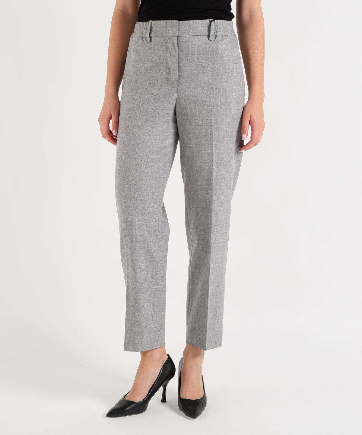 SEVENTY Pantalone Dritto Tinta Unita con Passanti in Vita