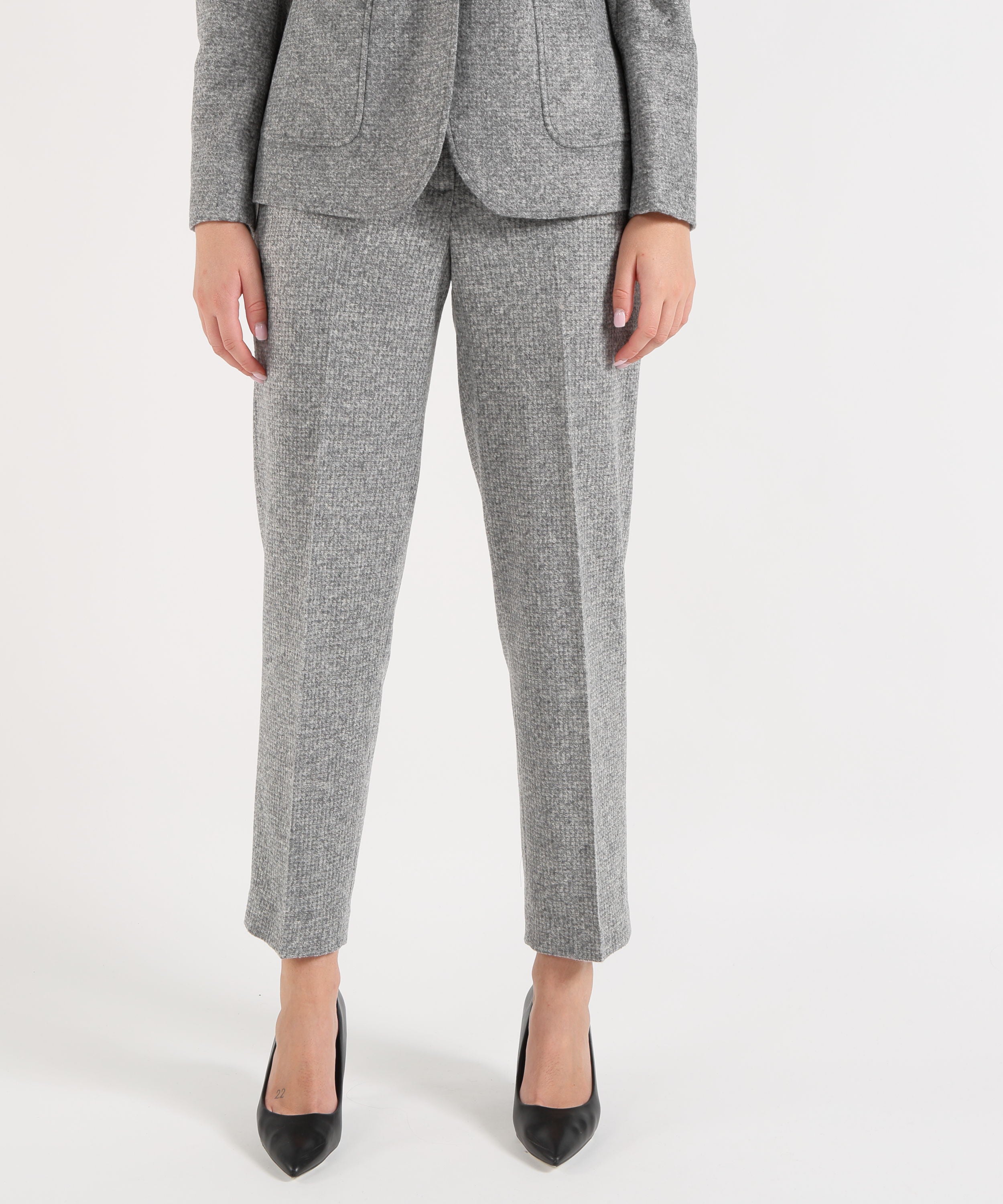 Pantaloni SEVENTY Pantalone in lana microfantasia Grigio | SEVENTY