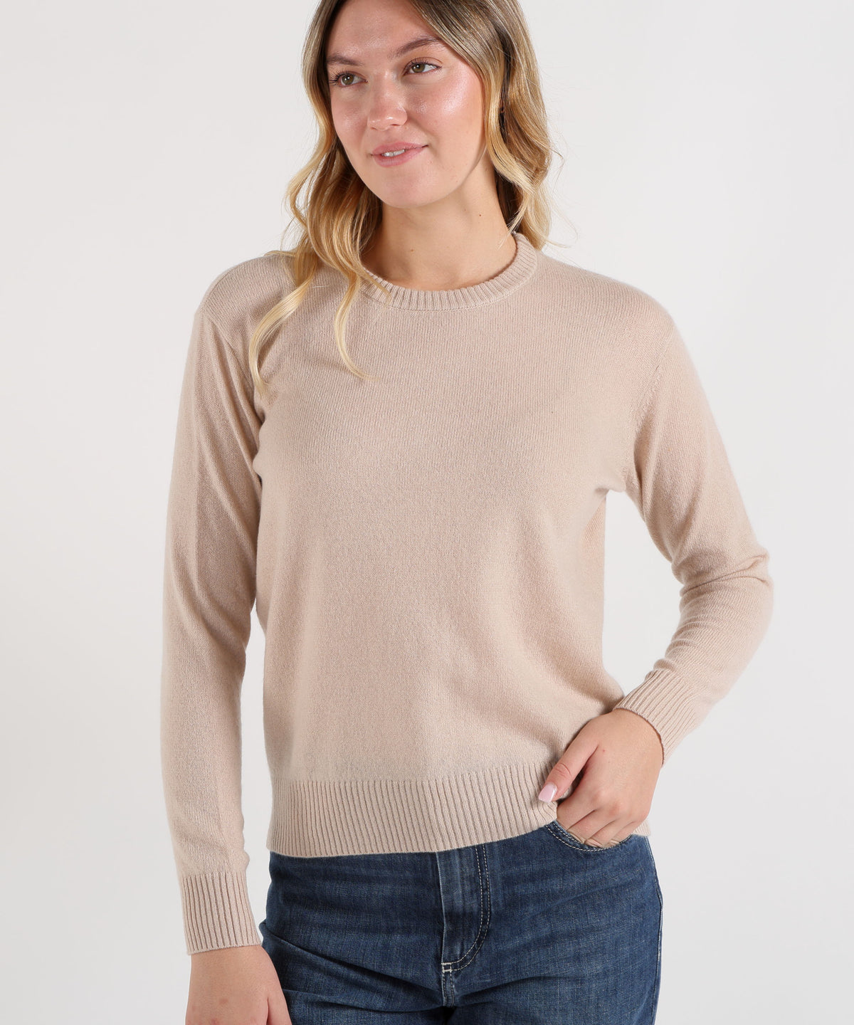 Pullover ABSOLUT CASHMERE Maglioncino over Sabbia | ABSOLUT CASHMERE