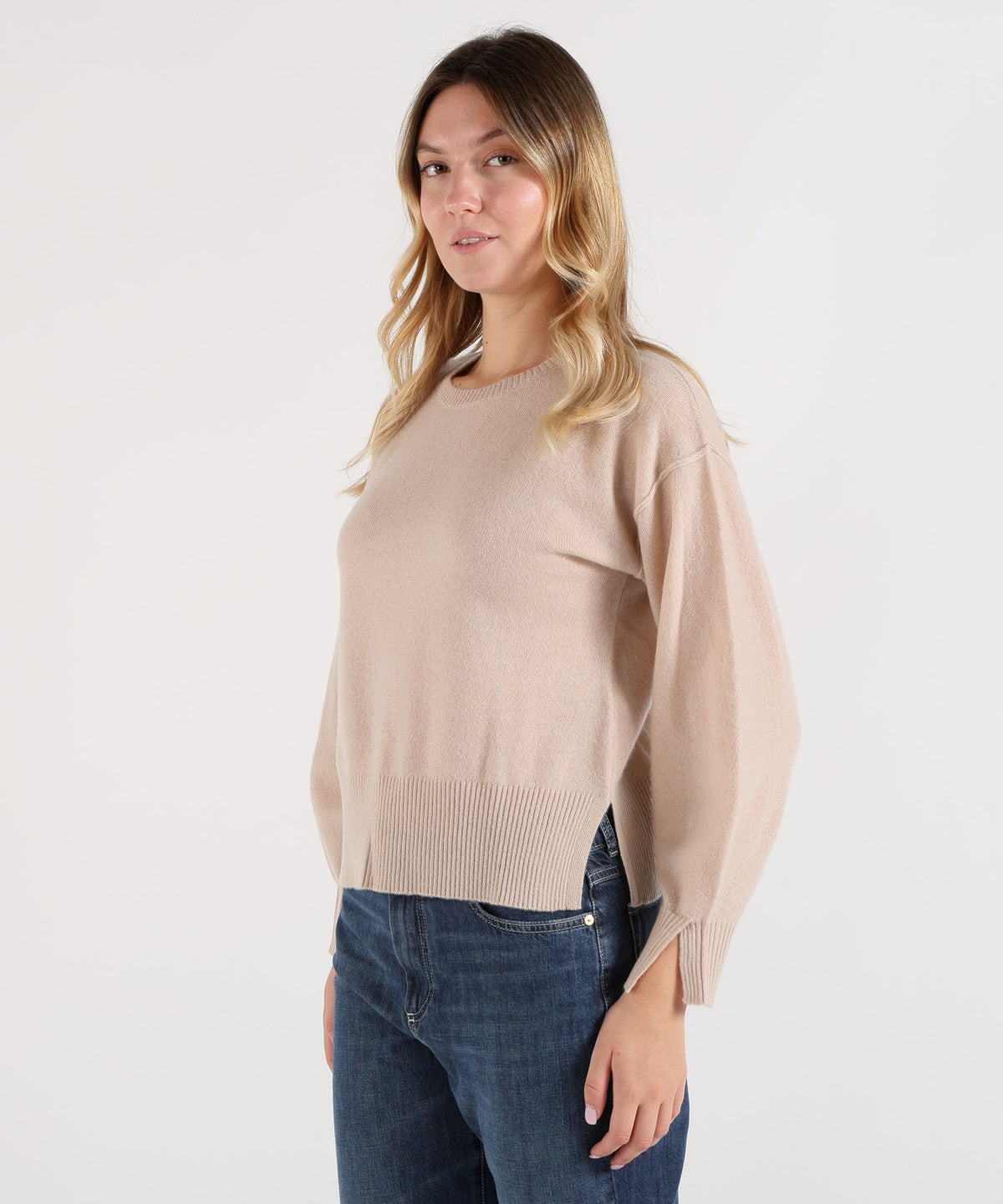 Maglie ABSOLUT CASHMERE Maglioncino over Sabbia | ABSOLUT CASHMERE