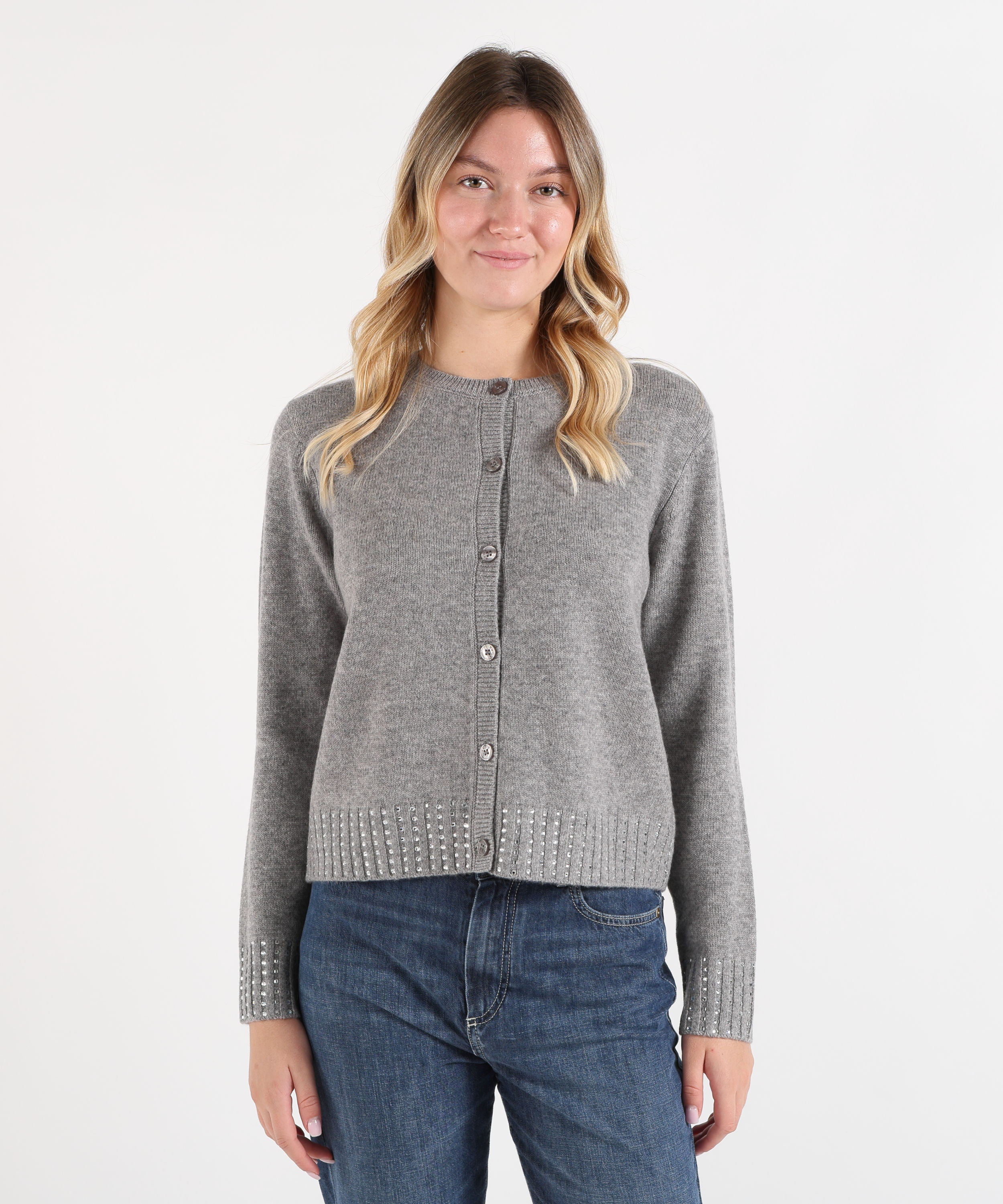 Cardigan KAOS Cardigan con bottoni Grigio melange | KAOS