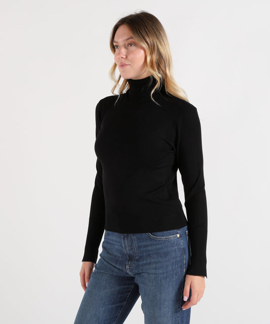 Maglie KAOS Maglia collo alto Nero | KAOS