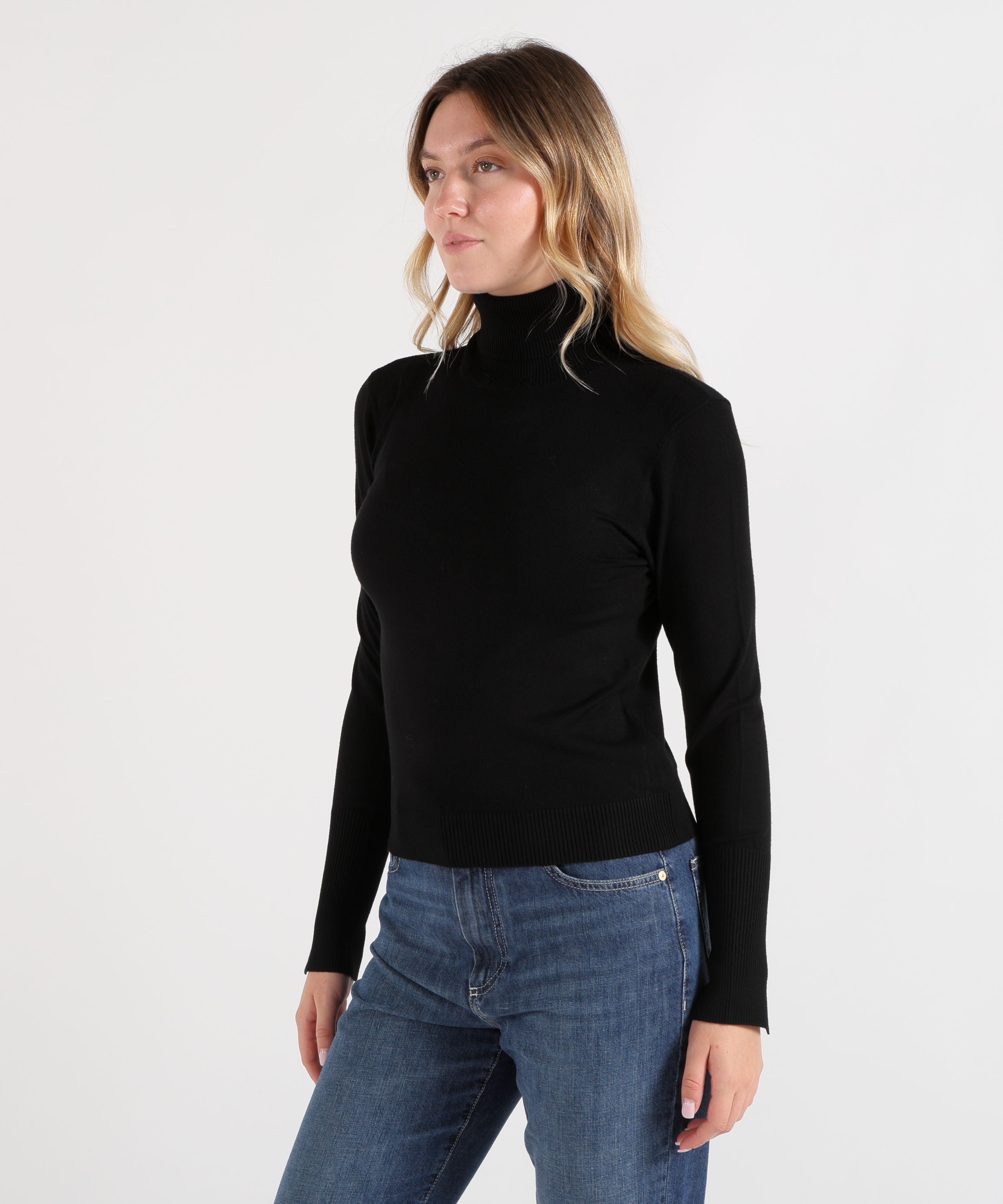 Maglie KAOS Maglia collo alto Nero | KAOS