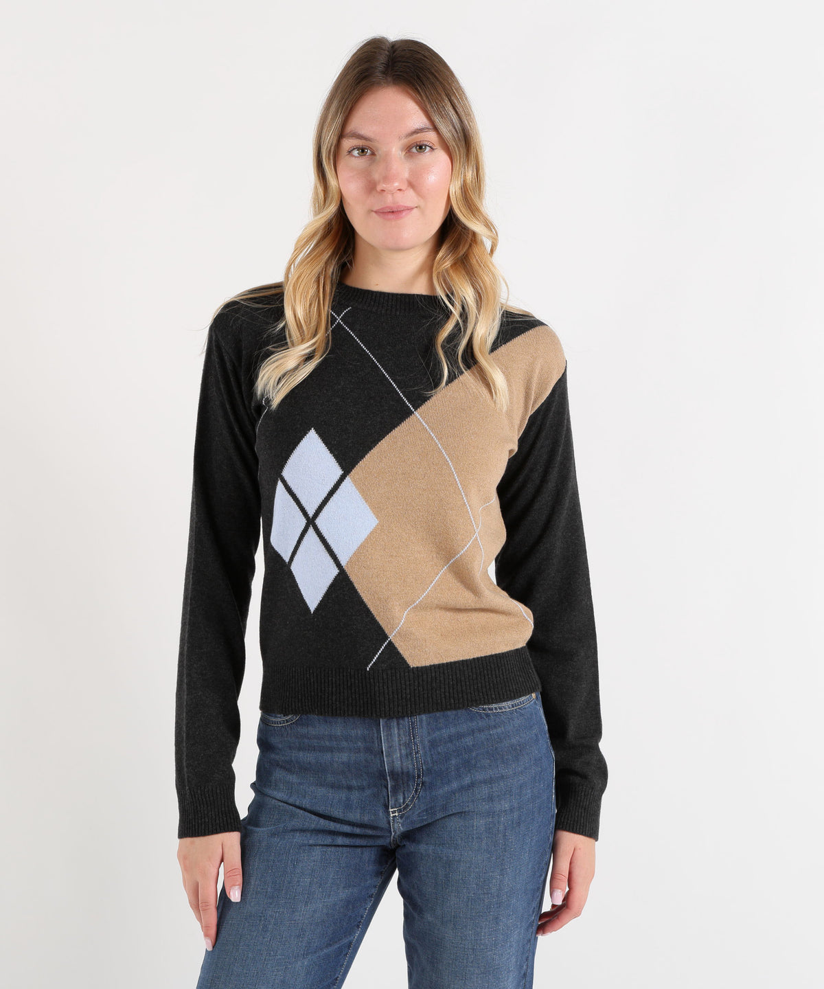 KAOS Maglia fantasia a rombi