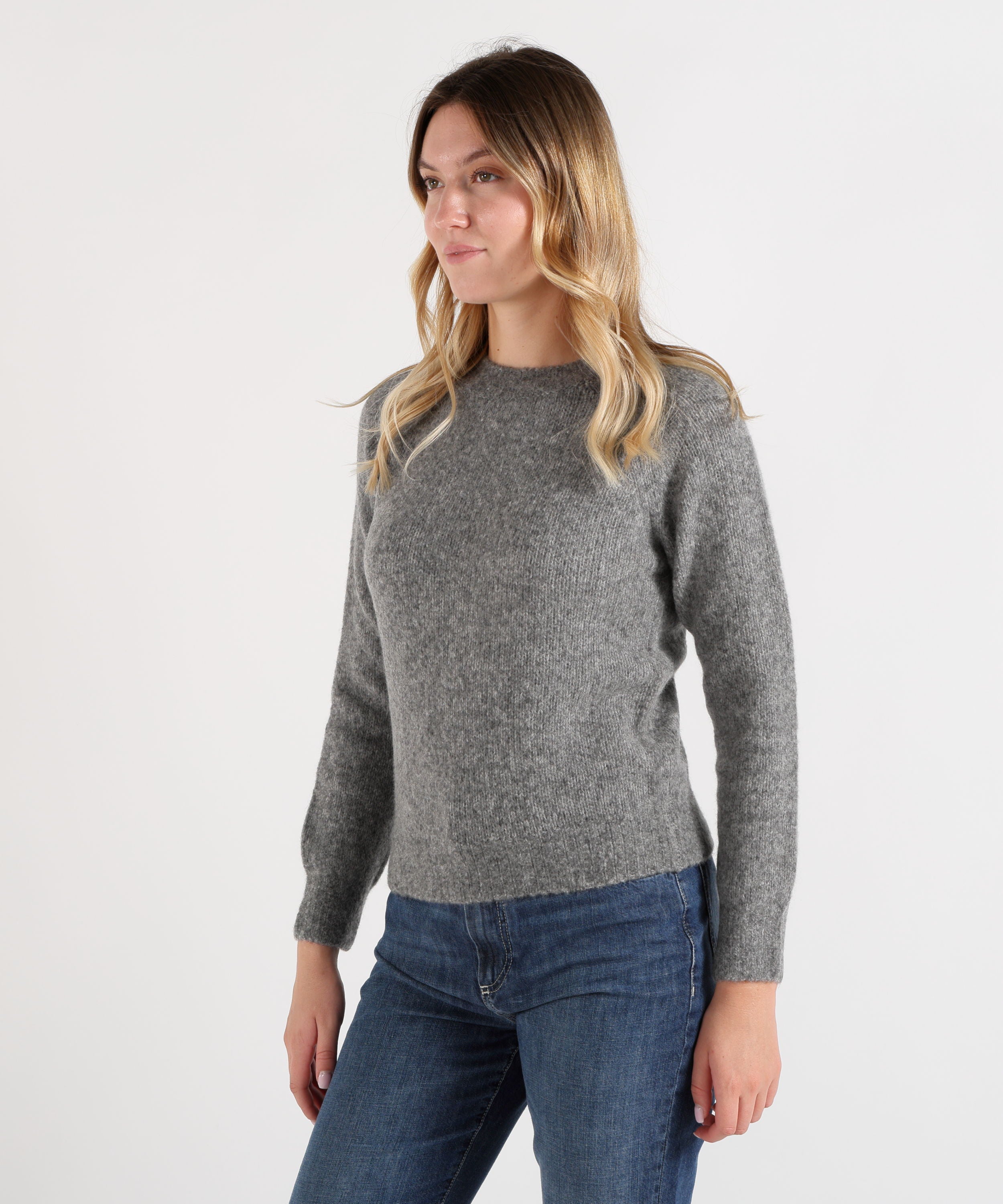 Pullover ABSOLUT CASHMERE Maglione Girocollo con Maniche Raglan Grigio | ABSOLUT CASHMERE