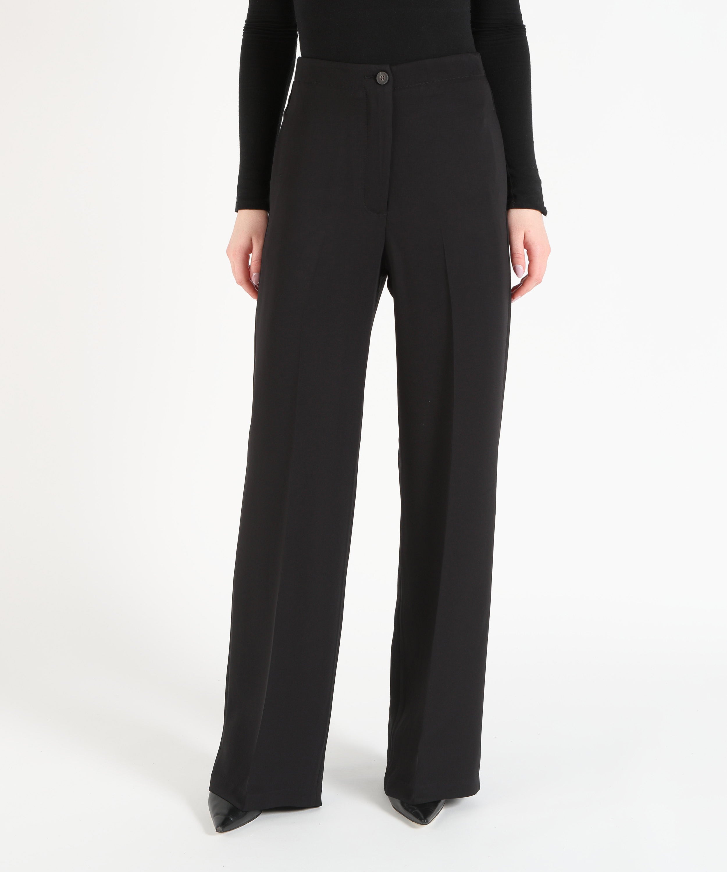 Trousers SEVENTY Cady trousers Nero | SEVENTY