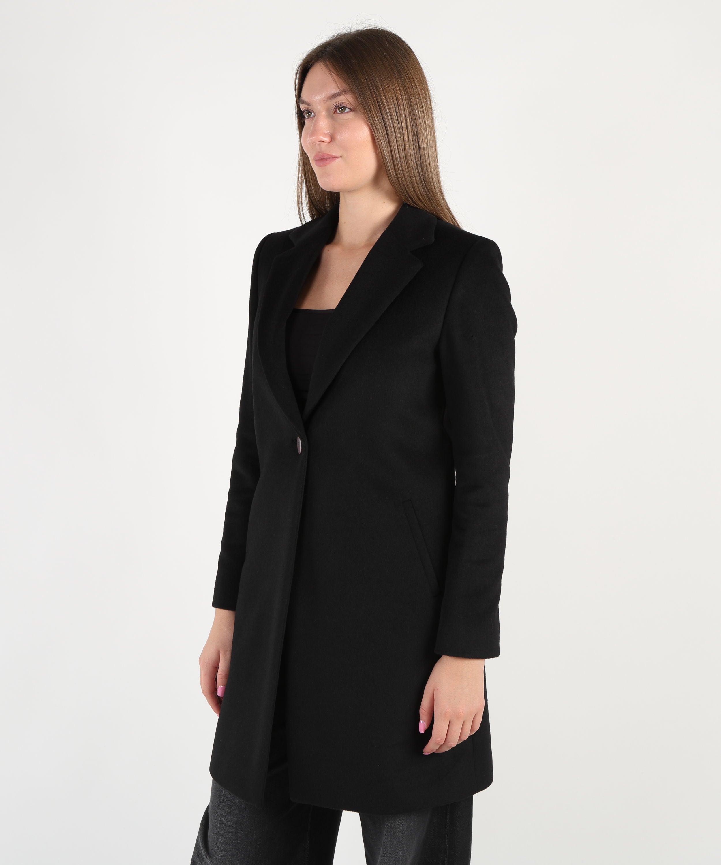 Cappotti CHIARULLI Cappotto monopetto Nero | CHIARULLI