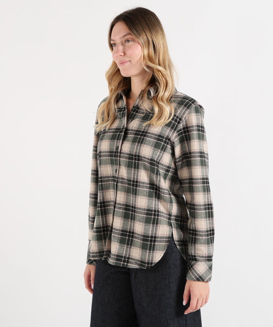 Camicie P.A.R.O.S.H. Camicia a Quadri in Flanella con Strass Verde | P.A.R.O.S.H.