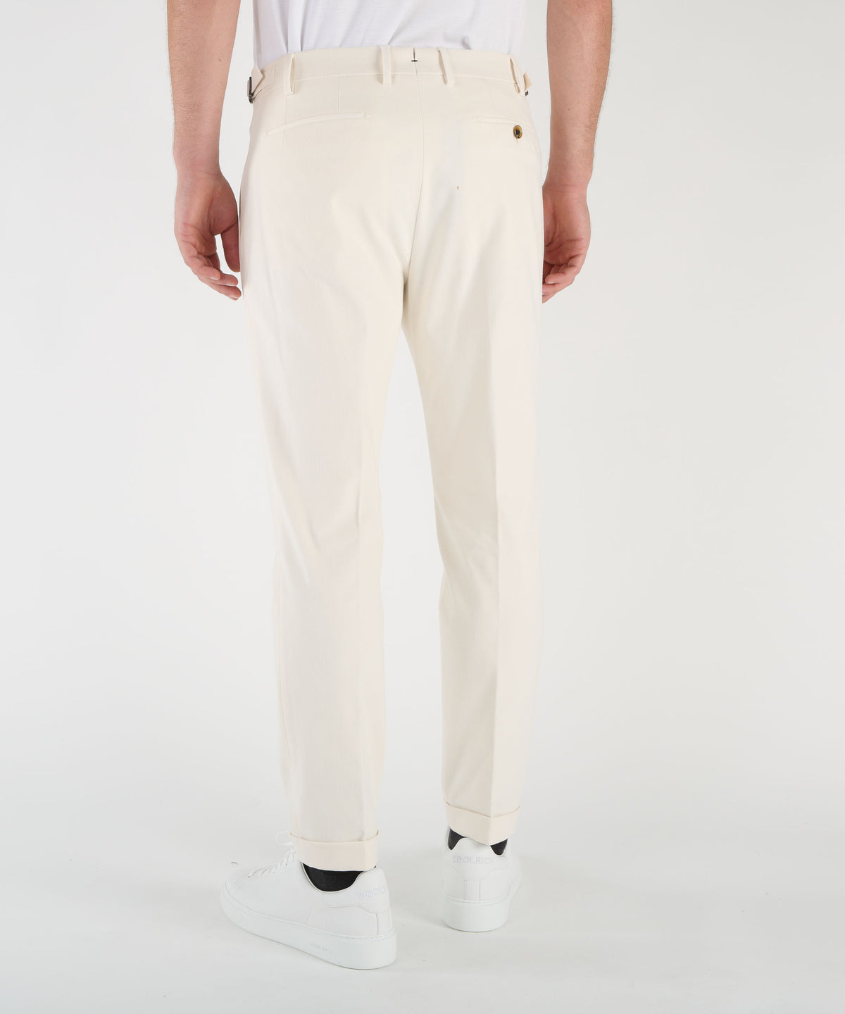 Trousers BERWICH Trousers with Buckles Bianco | BERWICH