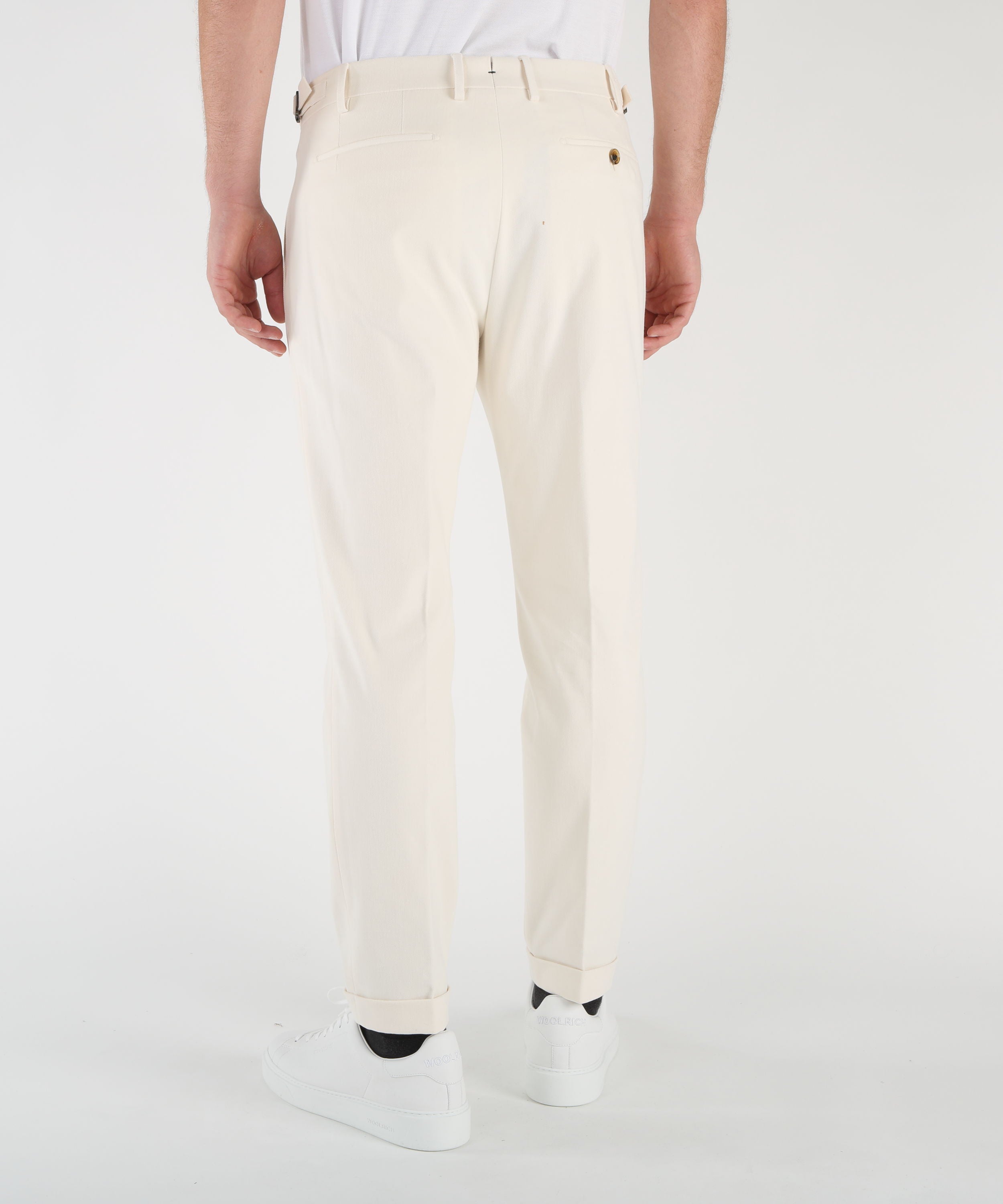 Pantaloni BERWICH Pantalone con fibbie Bianco | BERWICH