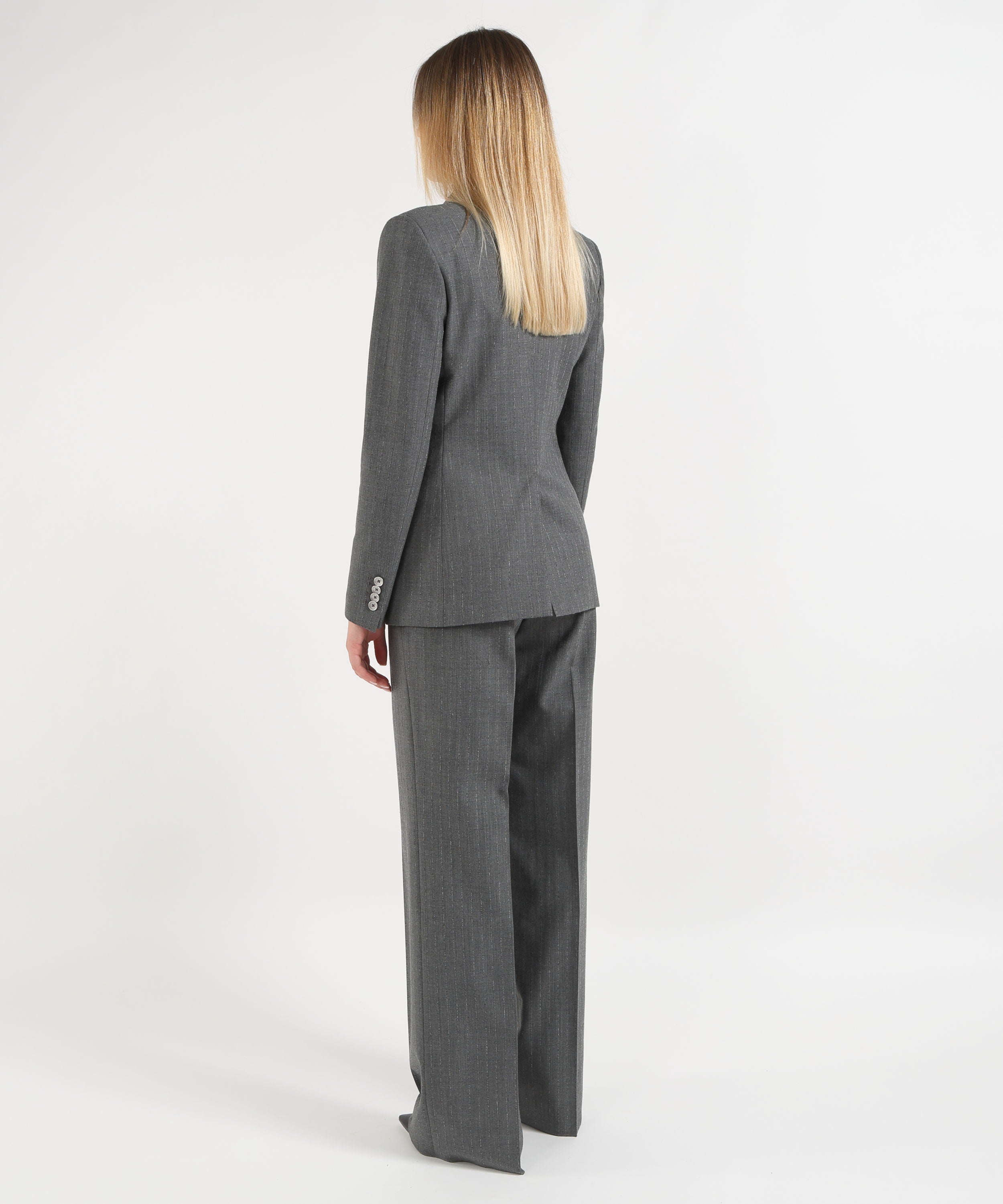 Tailleur TAGLIATORE Tailleur a Spina di Pesce con Righe Gessate Grigio | TAGLIATORE