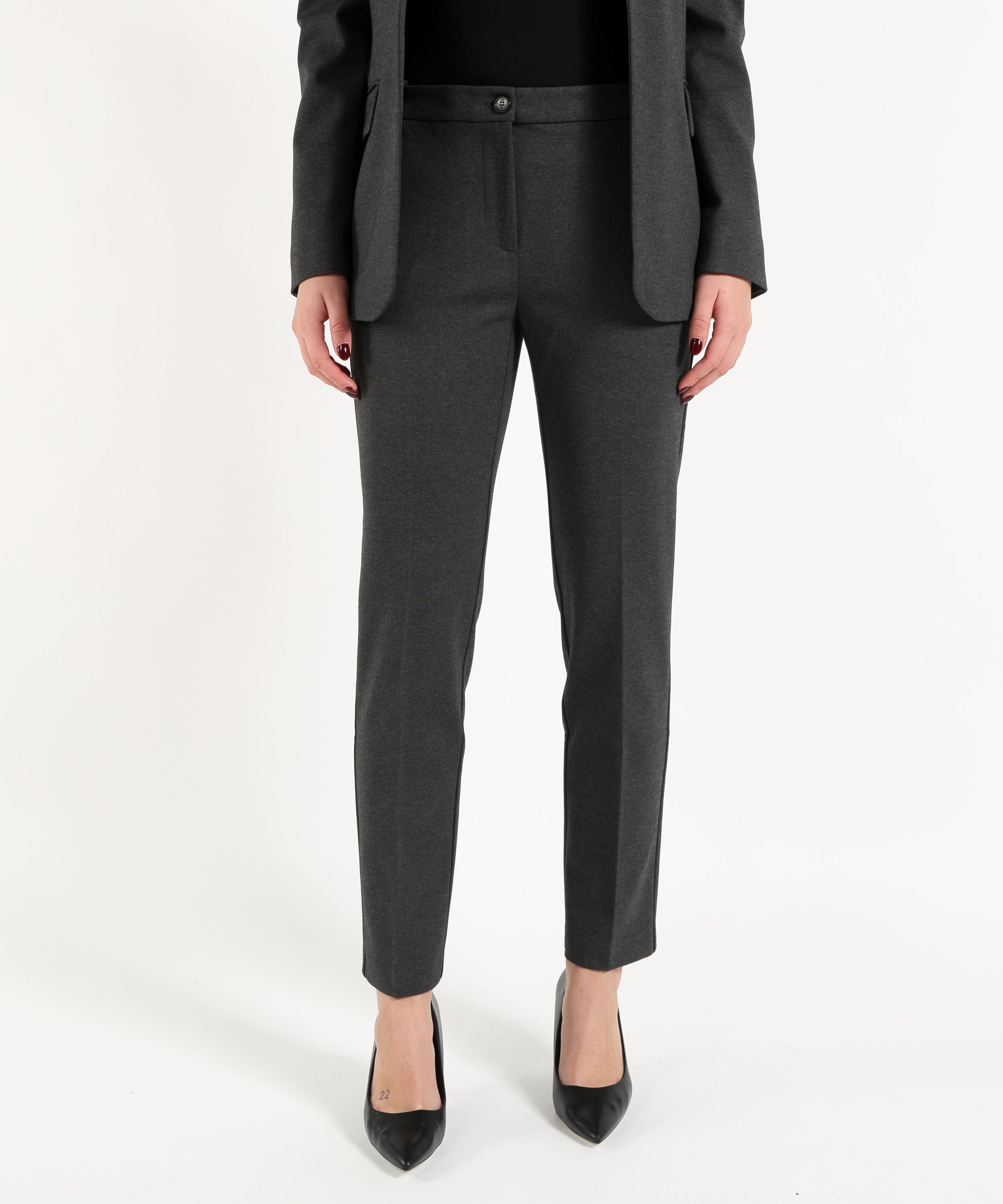 Trousers PINKO Straight-Leg Trousers Grigio | PINKO