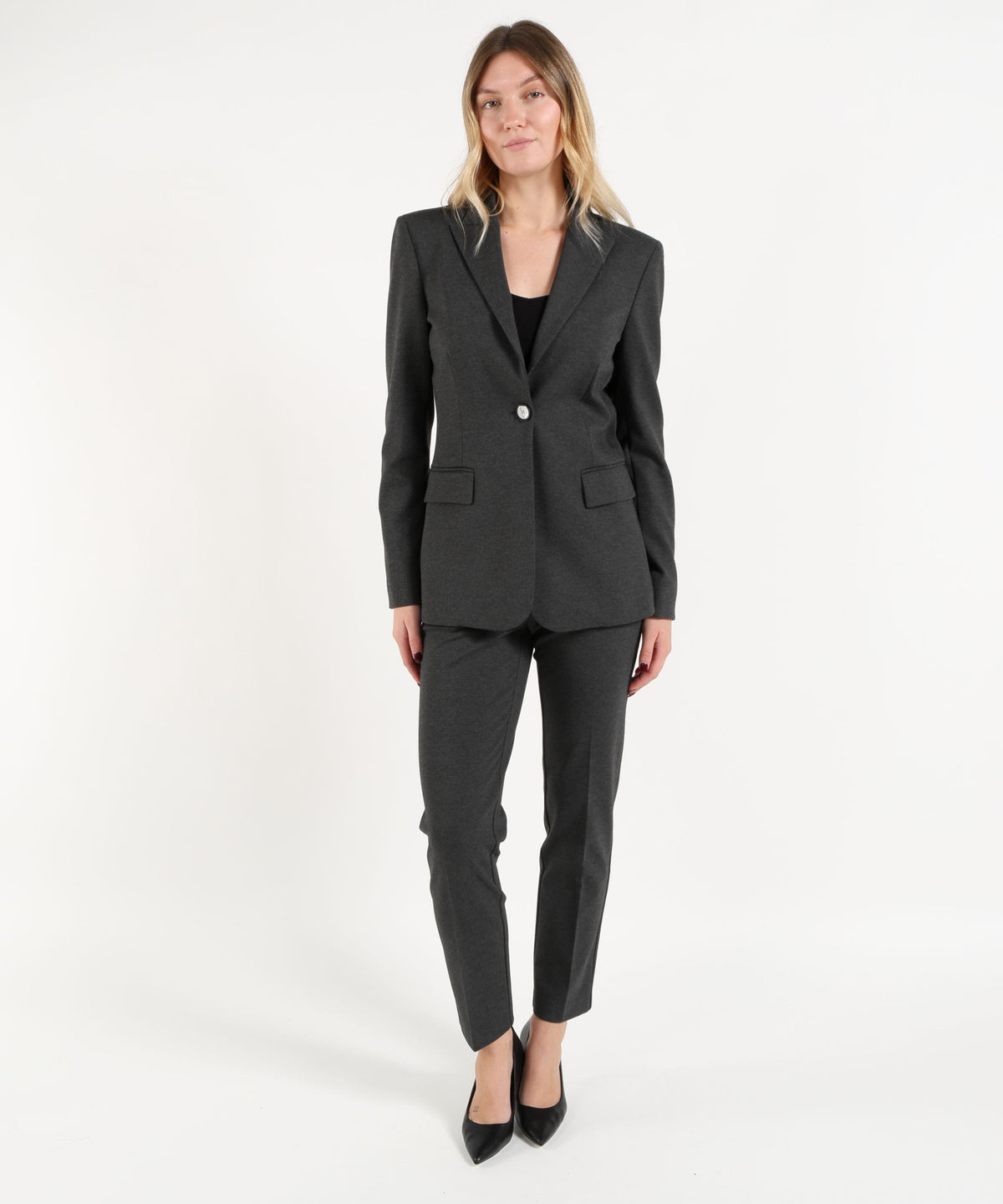Trousers PINKO Straight-Leg Trousers Grigio | PINKO