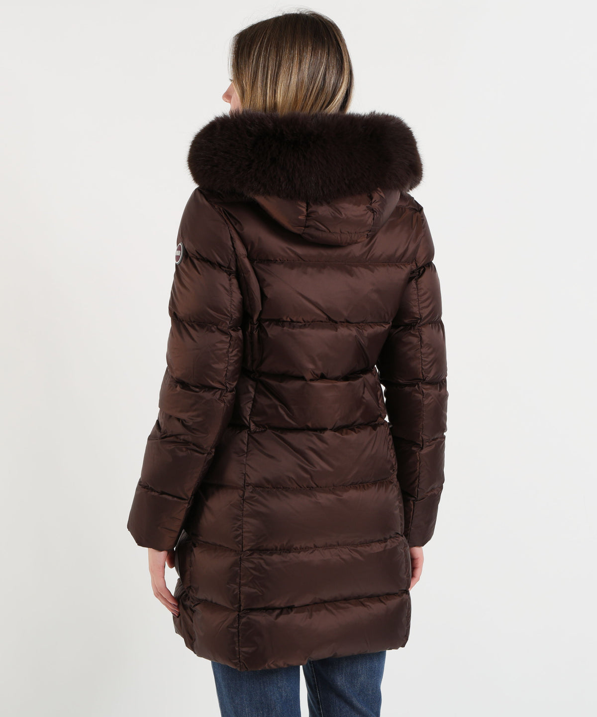 COLMAR Long Down Jacket with Faux Fur