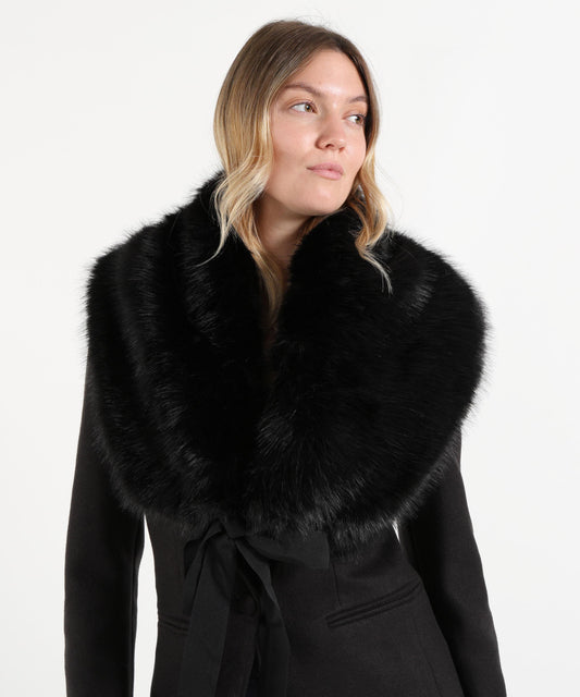 Stoles LIUJO BLACK Faux Fur Stole Nero | LIUJO BLACK