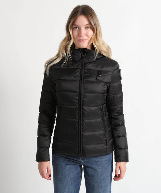 Piumini BLAUER Piumino Trapuntato a Righe Orizzontali Nero | BLAUER