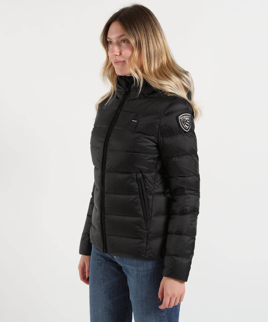 Piumini BLAUER Piumino Trapuntato a Righe Orizzontali Nero | BLAUER