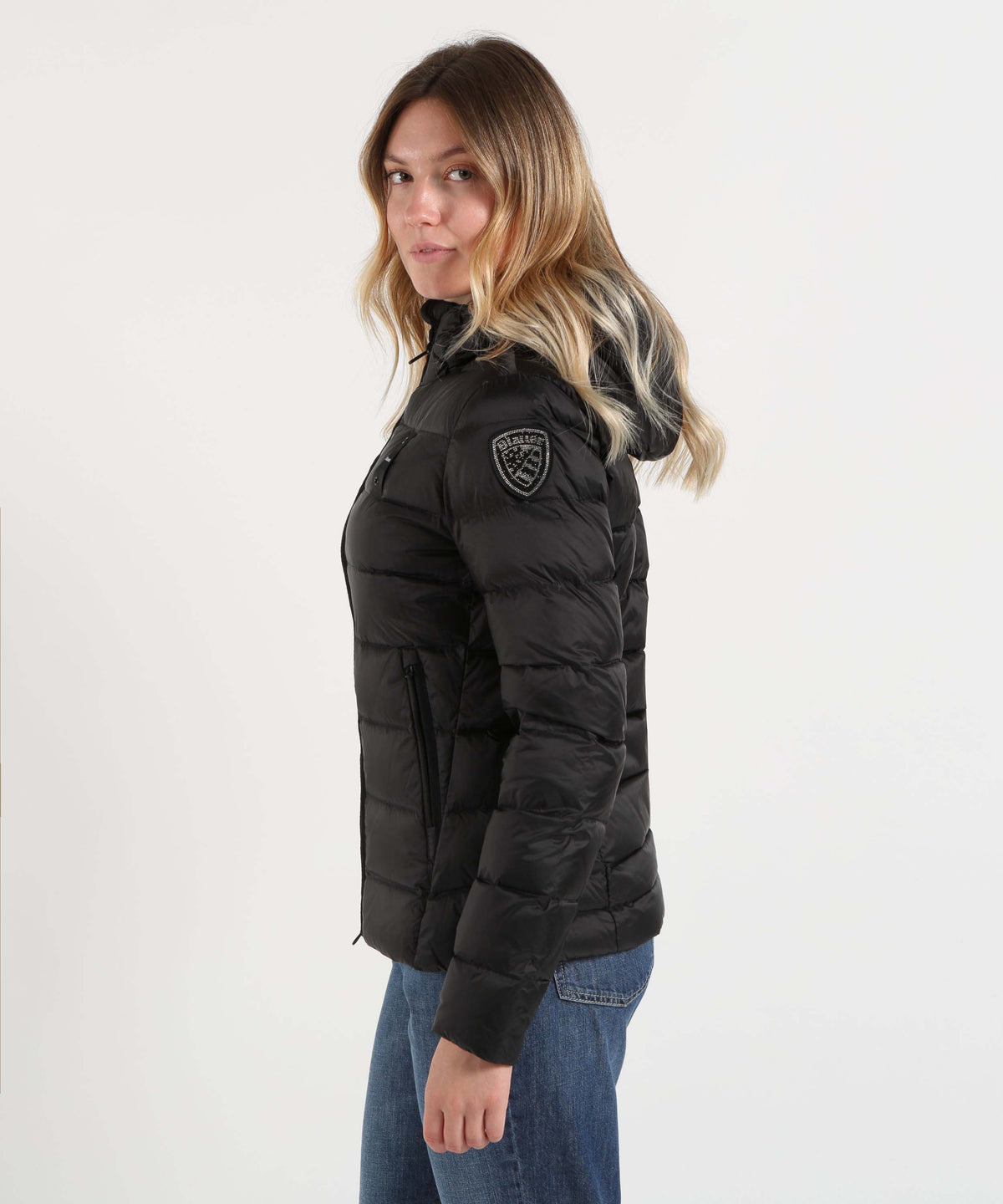 BLAUER Horizontal-Quilted Down Jacket