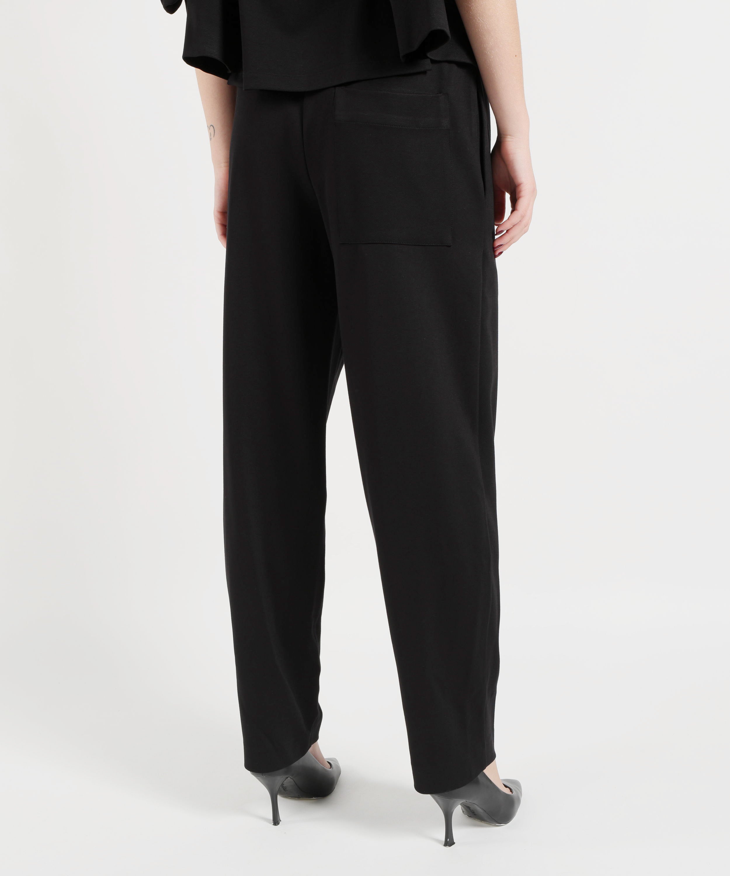 Pantaloni MEIMEI pantalone da donna Meimeij con elastico e coulisse Nero | MEIMEI