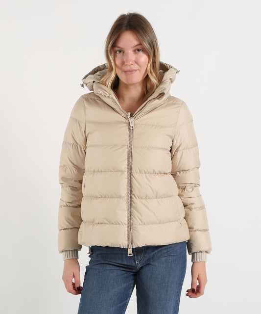 Puffer jackets HERNO Chamonix Nylon Jacket with Stand-Up Collar Chantilly | HERNO