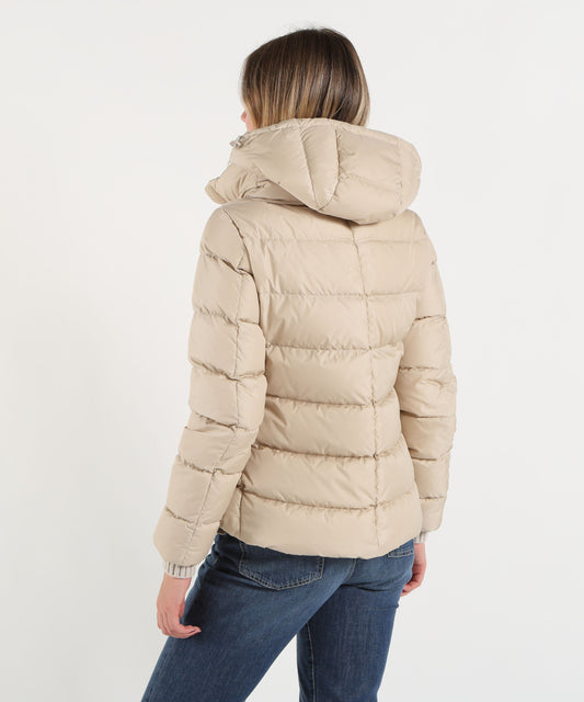 Puffer jackets HERNO Chamonix Nylon Jacket with Stand-Up Collar Chantilly | HERNO