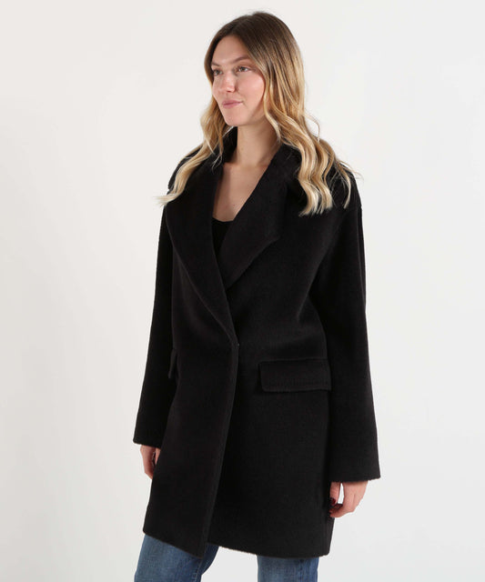 Coats TAGLIATORE Astrid Oversized Coat Nero | TAGLIATORE