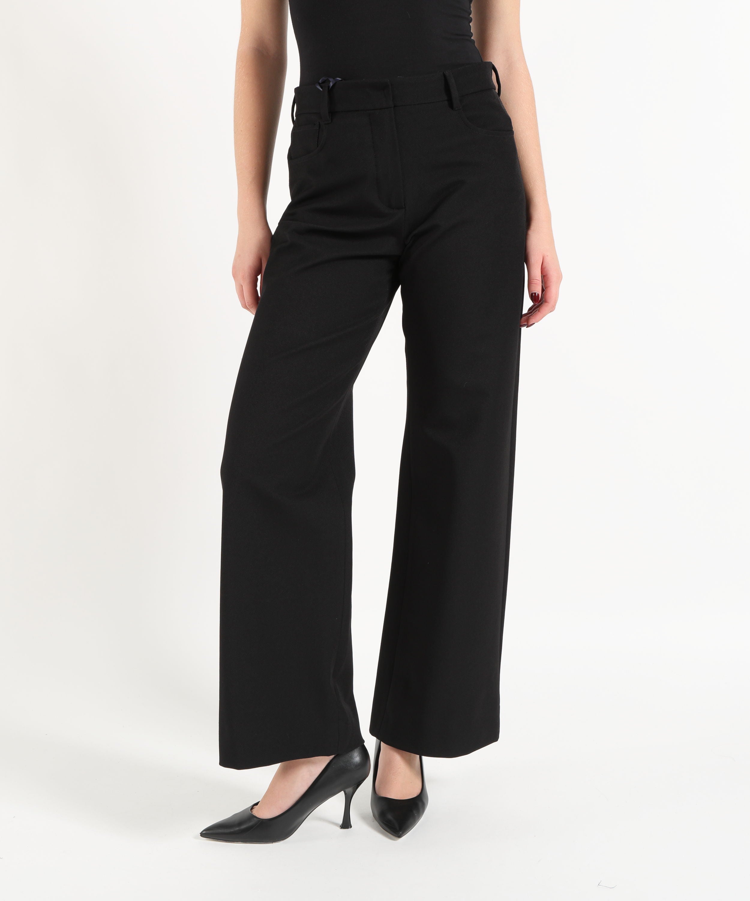 Trousers 'S MAX MARA Men’s Regular-Fit Stretch Cotton Trousers Nero | 'S MAX MARA