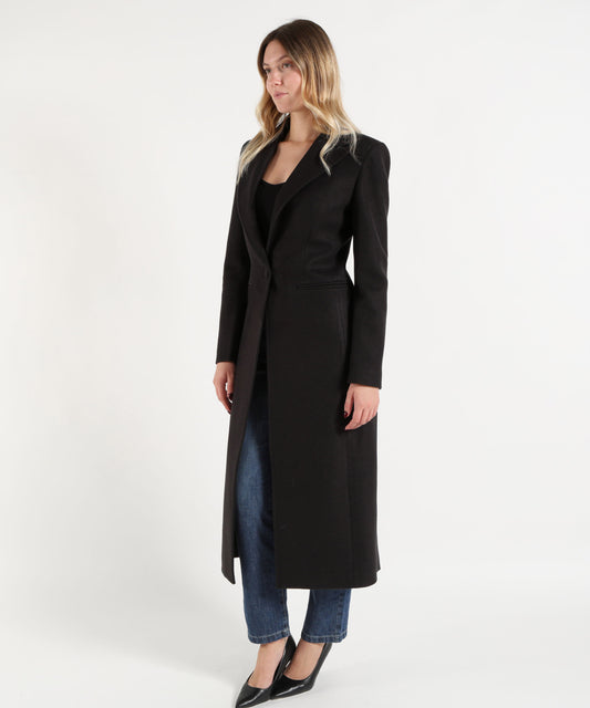 Coats SILENCE LIMITED Long Black Coat Nero | SILENCE LIMITED