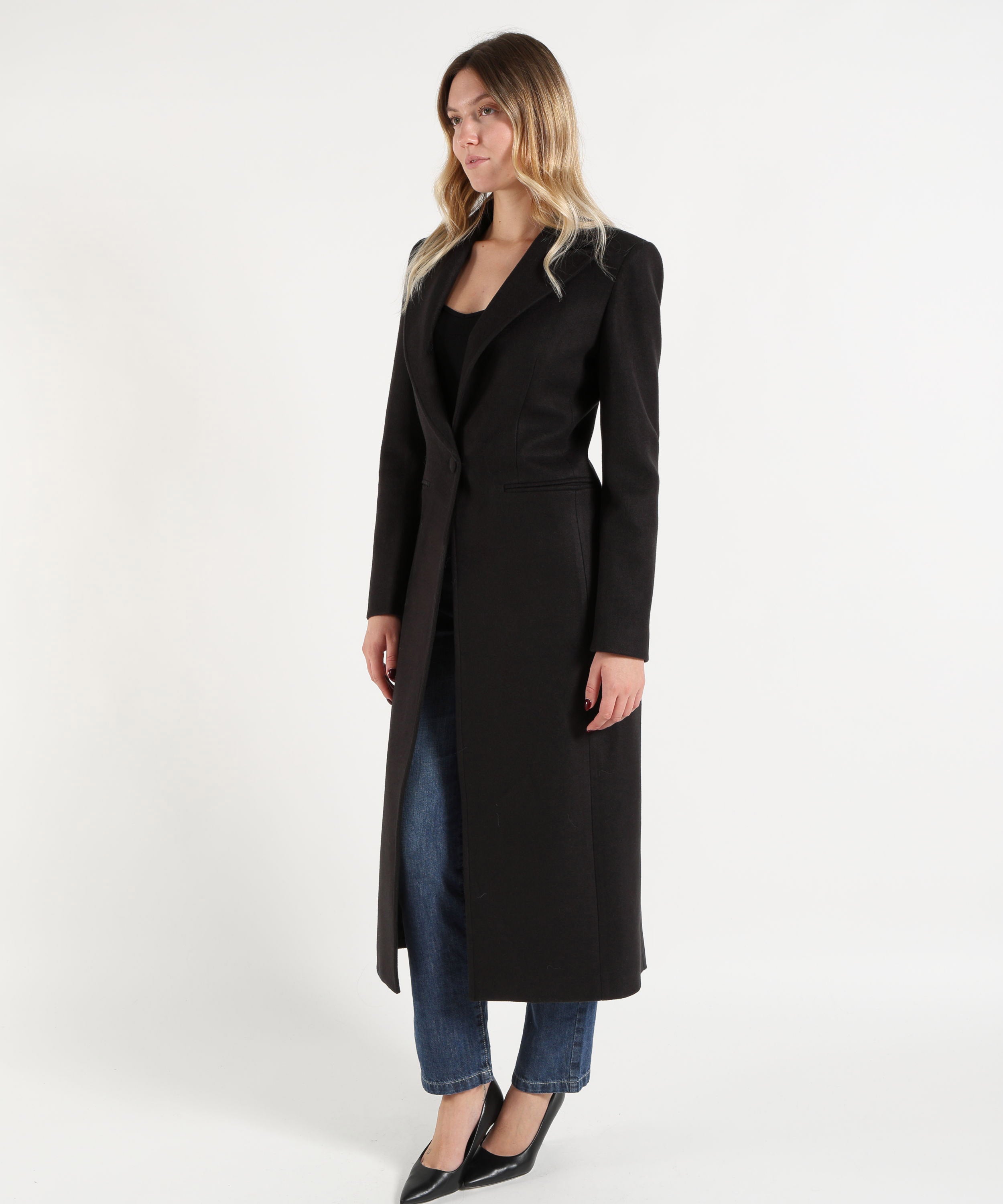 Coats SILENCE LIMITED Long Black Coat Nero | SILENCE LIMITED