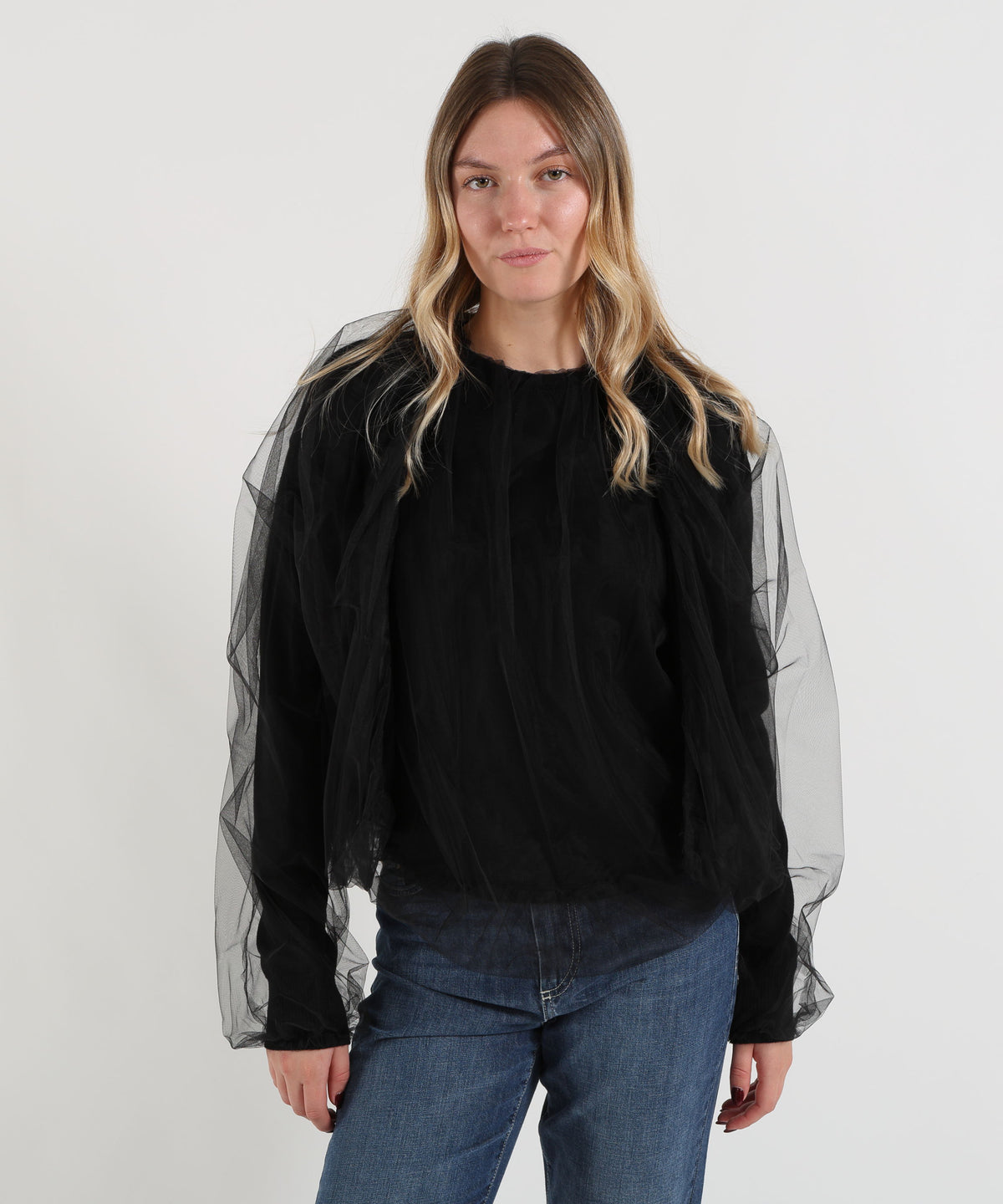 Cardigan MEIMEI Cardigan in tulle Nero | MEIMEI