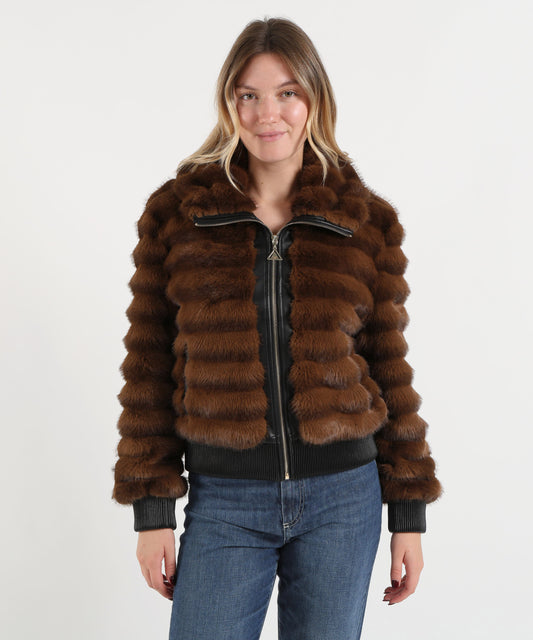 Fur coats SILENCE LIMITED  Moscow Ecofur Marrone | SILENCE LIMITED