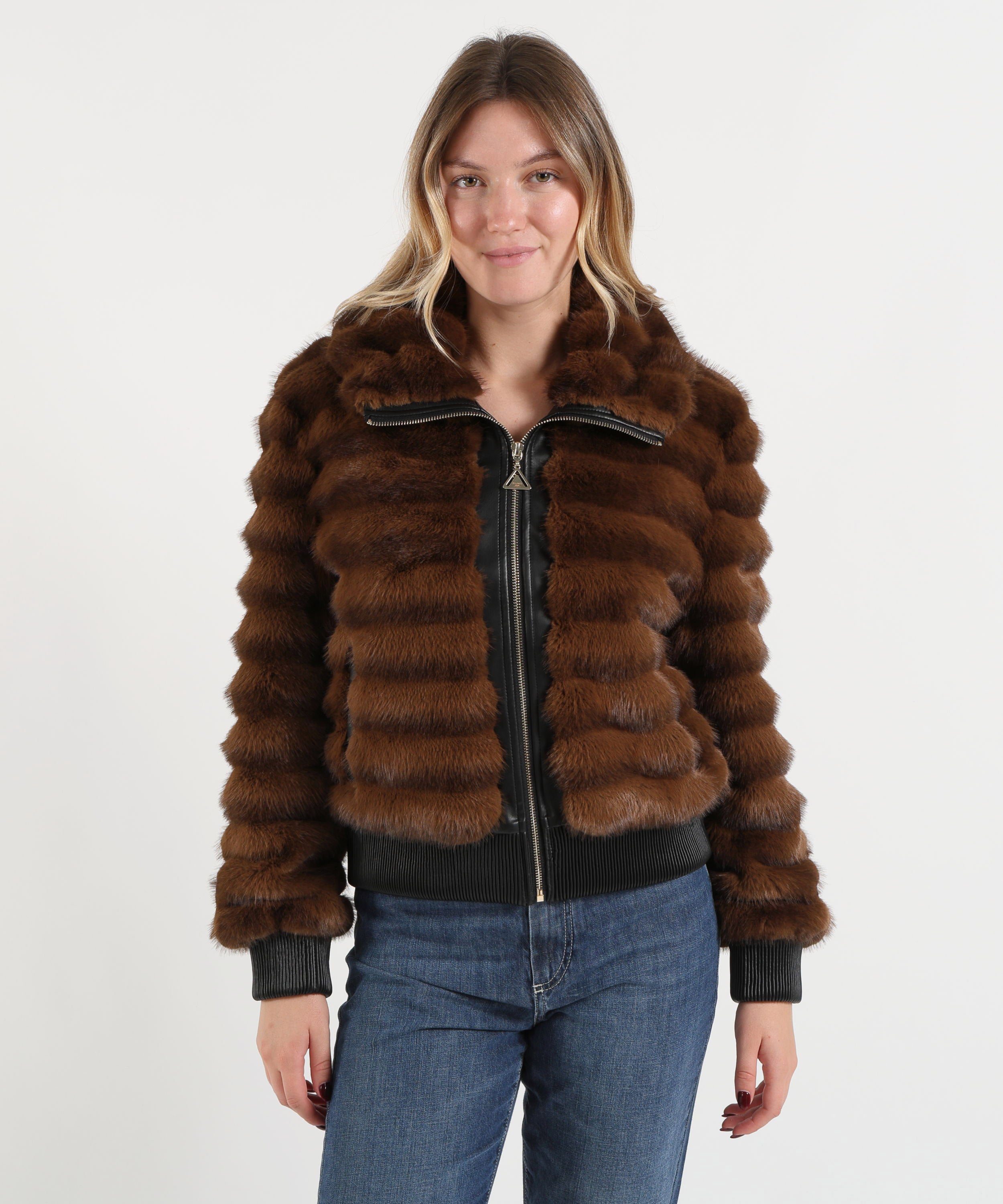 Fur coats SILENCE LIMITED  Moscow Ecofur Marrone | SILENCE LIMITED