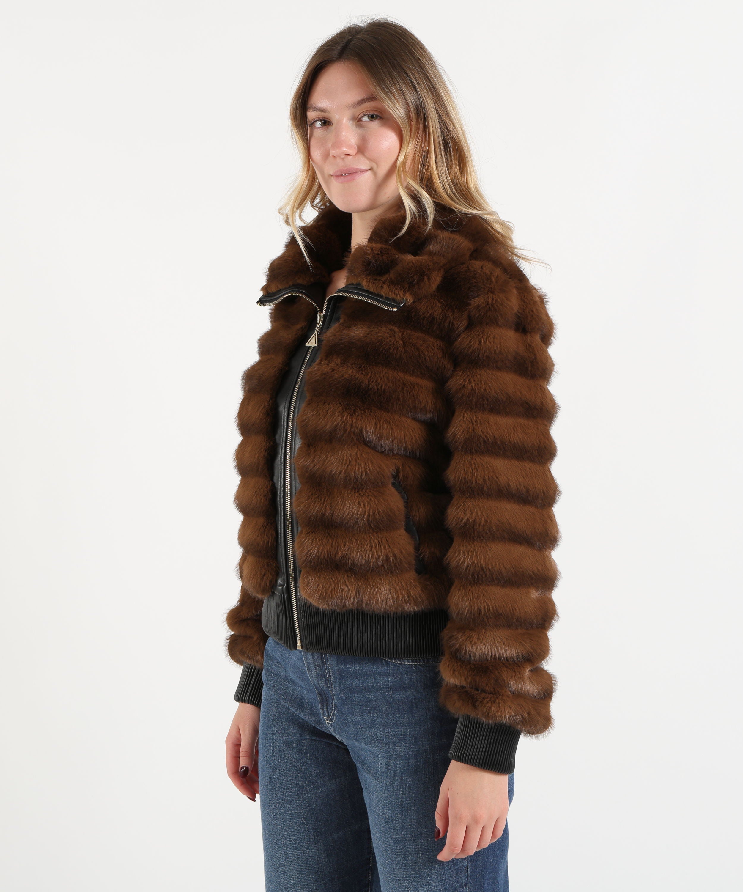 Fur coats SILENCE LIMITED  Moscow Ecofur Marrone | SILENCE LIMITED