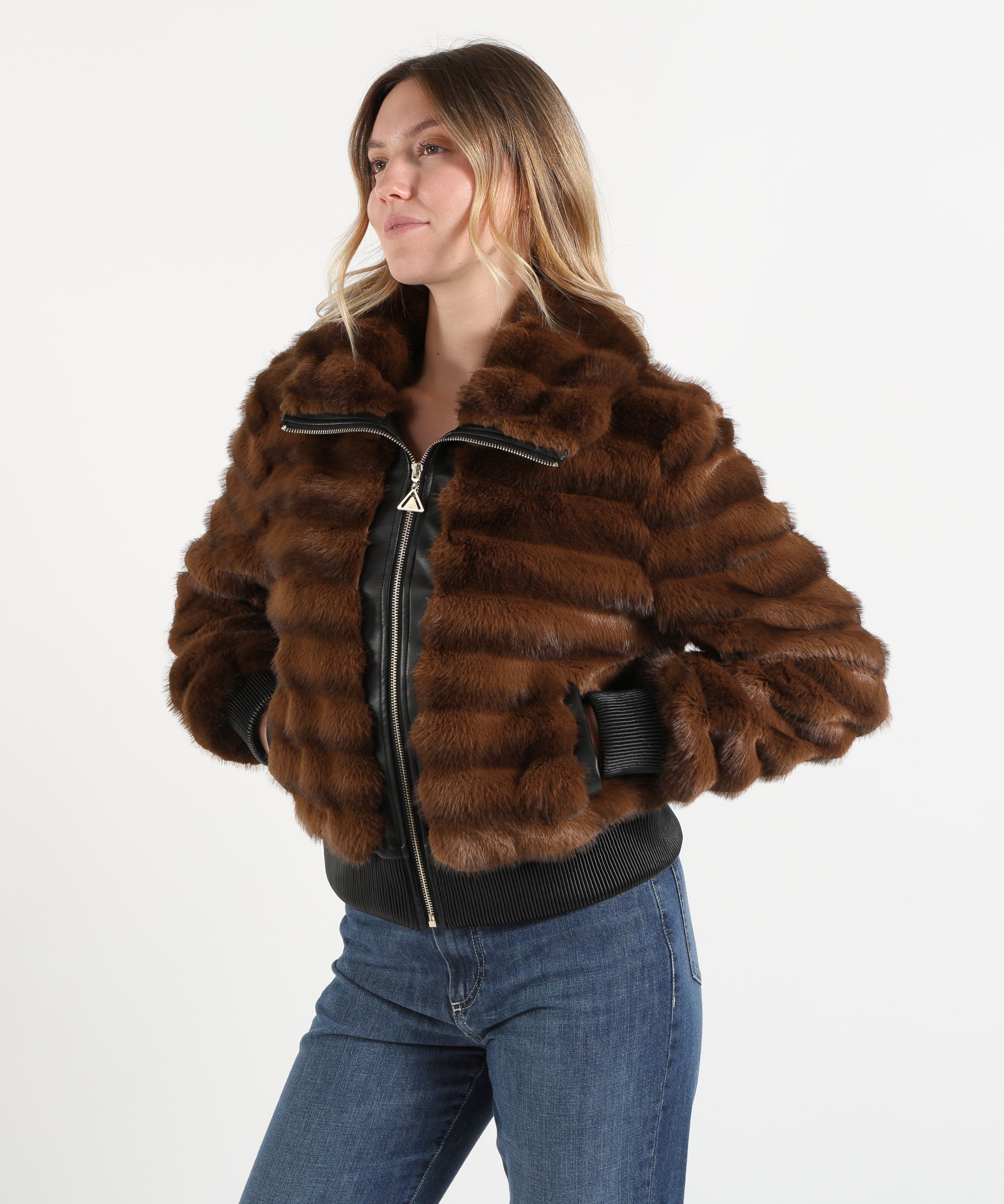 Fur coats SILENCE LIMITED  Moscow Ecofur Marrone | SILENCE LIMITED