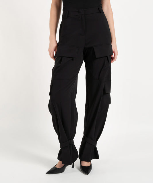 Cargo SILENCE LIMITED Pantalone cargo Sophie Nero | SILENCE LIMITED