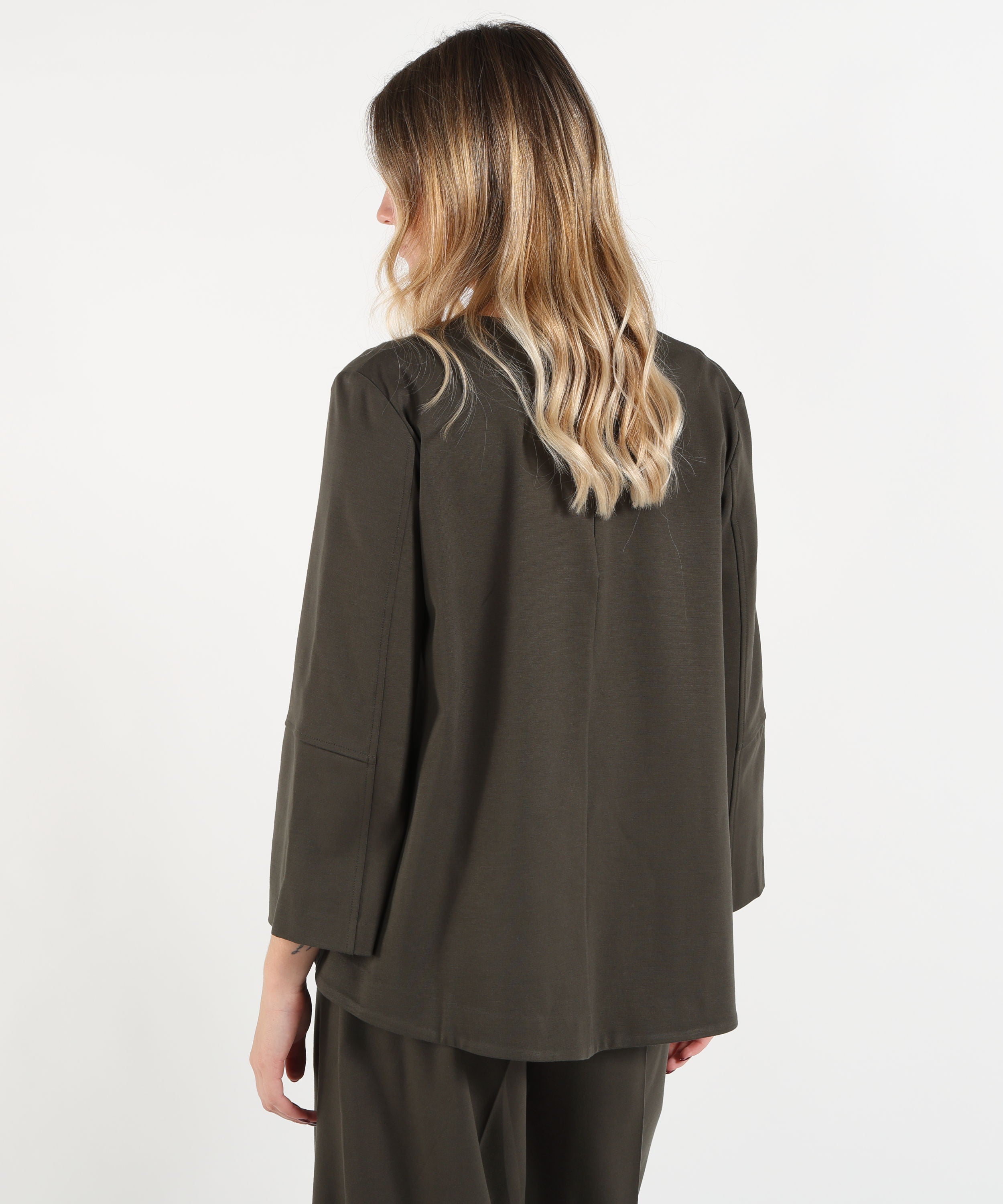 Bluse MEIMEI Top a Maniche Lunghe con Collo Tondo Testa di moro | MEIMEI