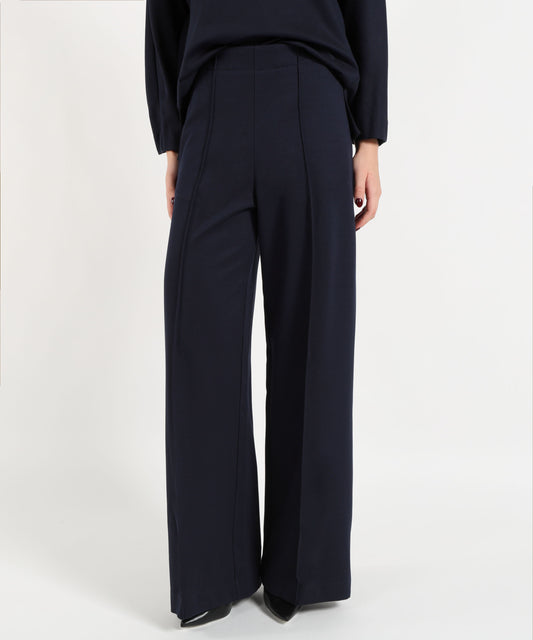 MEIMEI Pantaloni palazzo Meimeij in viscosa a vita alta e gamba larga